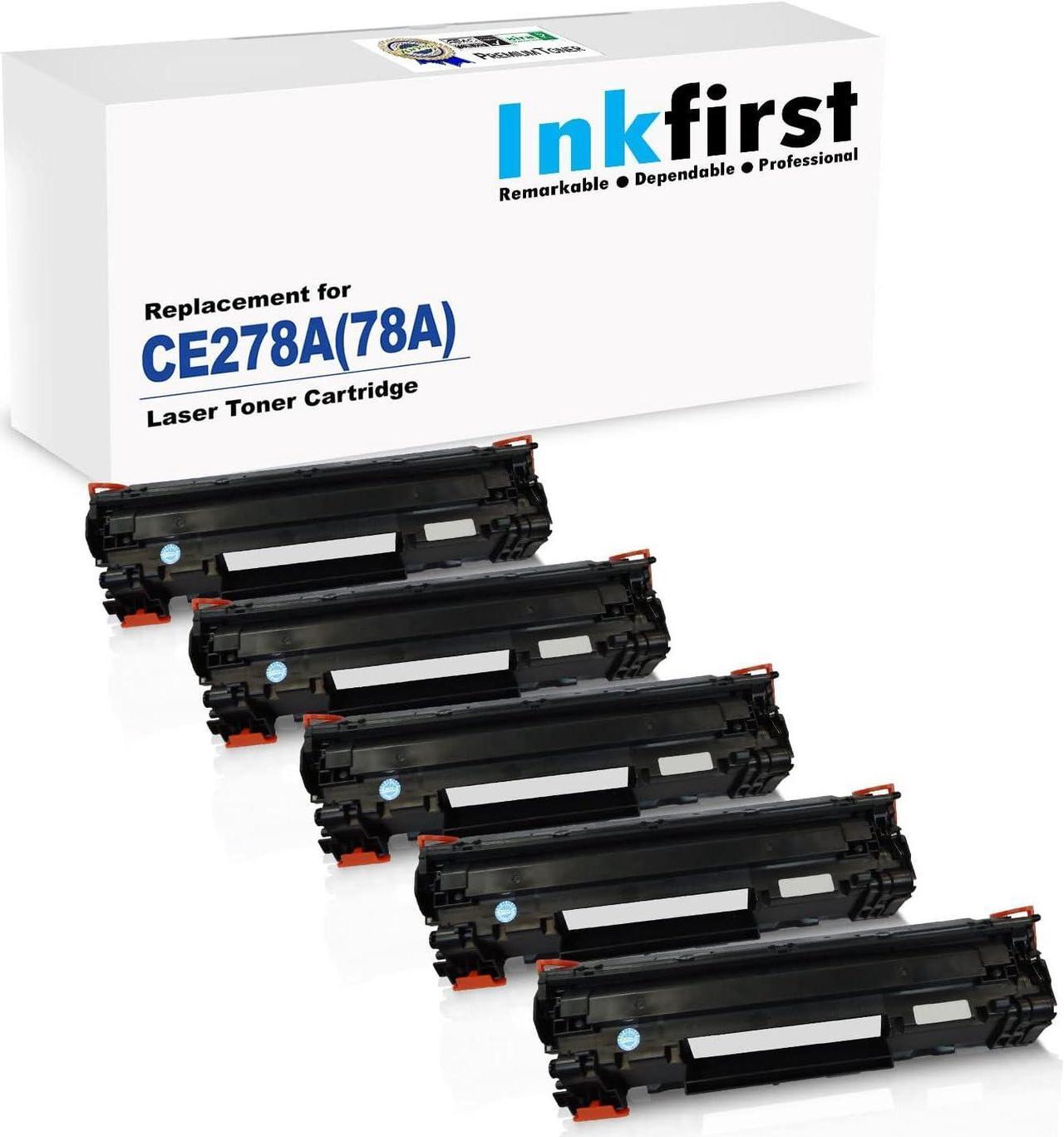 5 Inkfirst Compatible Toner Cartridges Replacement for HP CE278A 78A Laserjet P1606DN P1566 M1536dnf M1536