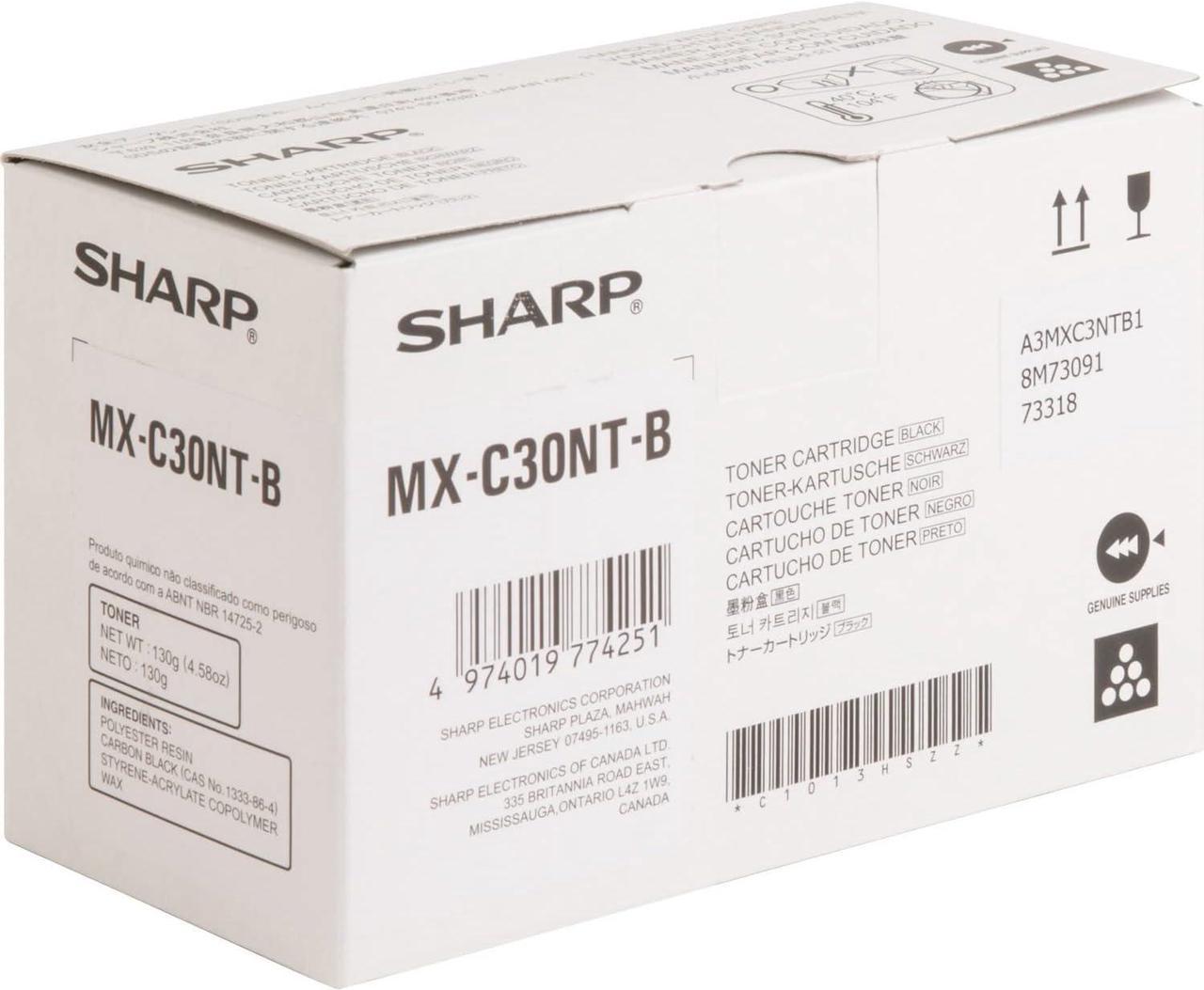 Sharp Toner Cartridge - Black, 1 (MXC30NTB)