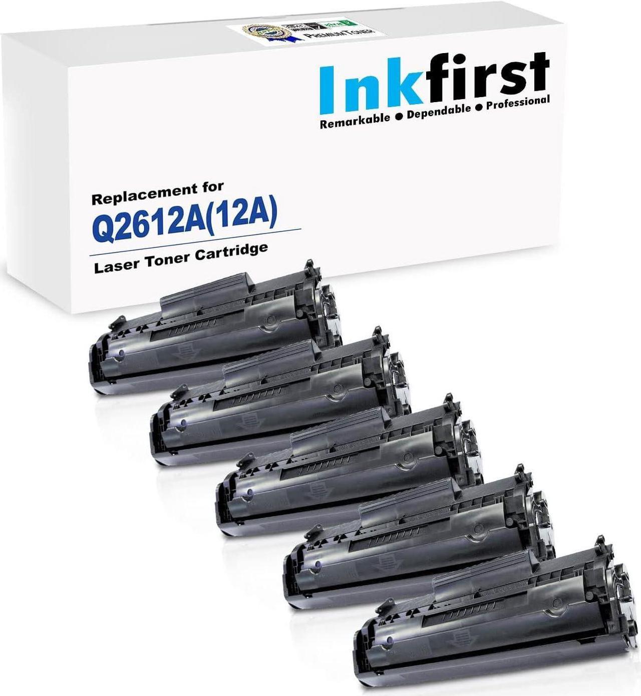 5 Inkfirst Compatible Toner Cartridges Replacement for HP Q2612A 12A Laserjet M1005 MFP M1319 M1319F 1010 1012 1018 1020 1022 1022N 1022NW 3015 3020 3030 3050 3052 3055