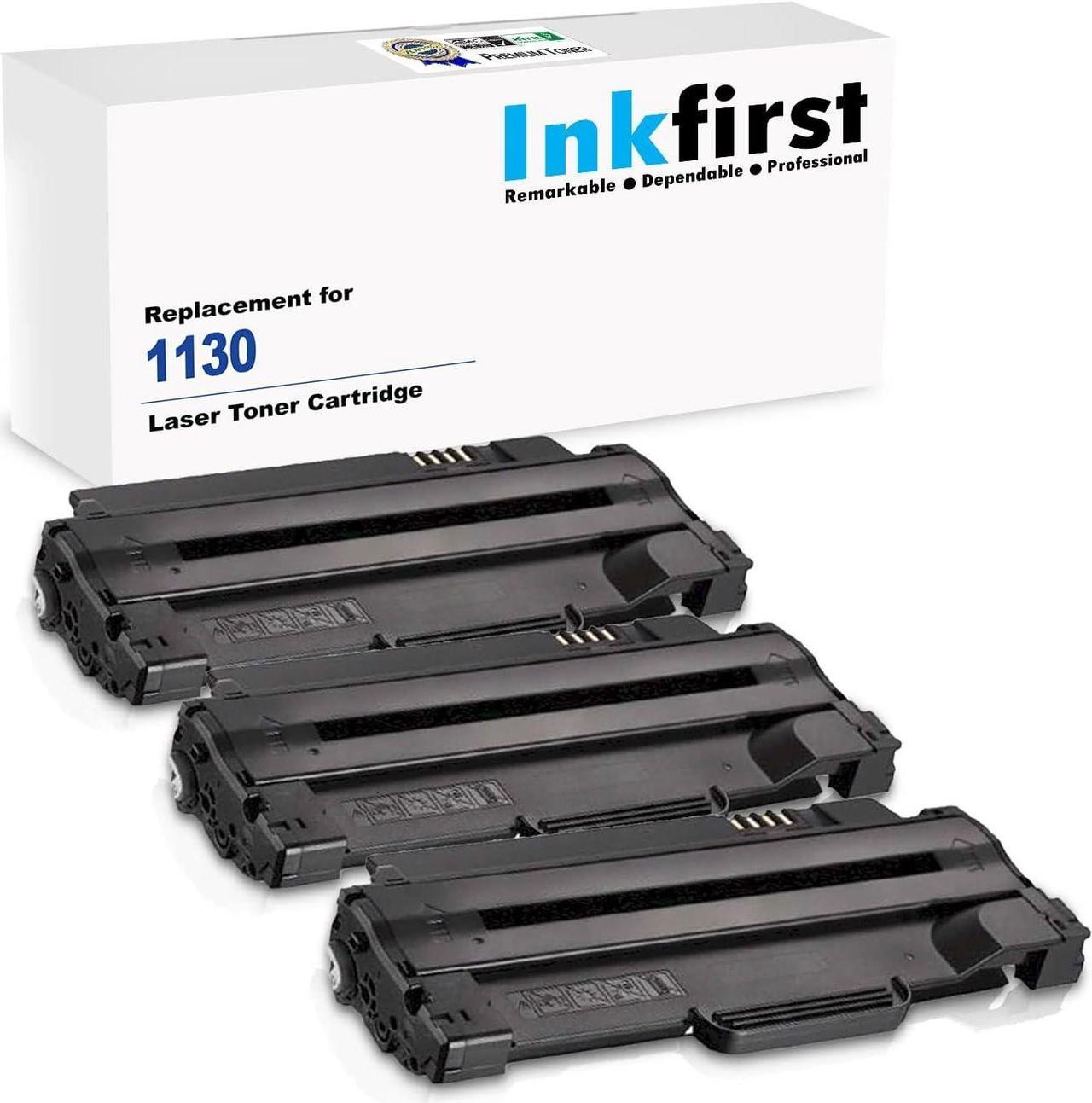 3 Inkfirst® High Yield Toner Cartridges 1130 (330-9553) Compatible Remanufactured for Dell 1130 1135 Black Dell 1133 1135N 1130 1130N