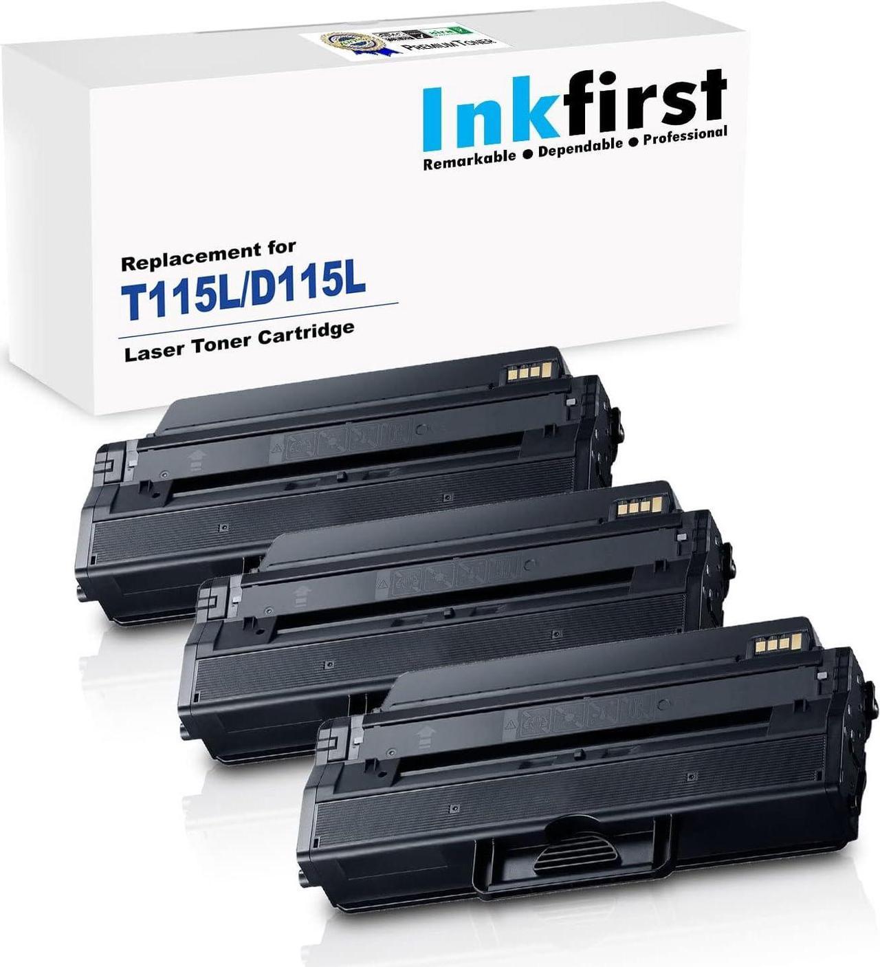 3 Inkfirst®Toner Cartridges D115L (MLT-D115L) Compatible Remanufactured for Samsung D115L Black Xpress SL-M2870 SL-M2880FW SL-M2830DW SL-M2820DW SL-M2870FW SL-M2620 SL-M2820 SL-M2670