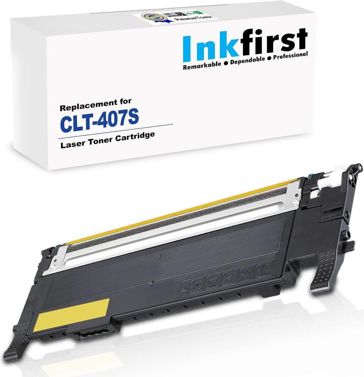 Inkfirst® Yellow Toner Cartridge CLP-320 Y (CLT-Y407S) Compatible Remanufactured for Samsung CLP320 Yellow CLP-320N CLP-325 CLP-325W CLX-3185 CLX-3185FN CLX-3185FW CLX-3185N Y407S 407S