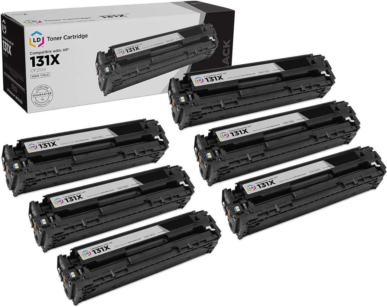 LD Remanufactured Toner Cartridge Replacement for HP 131X CF210X High Yield (Black, 6-Pack)