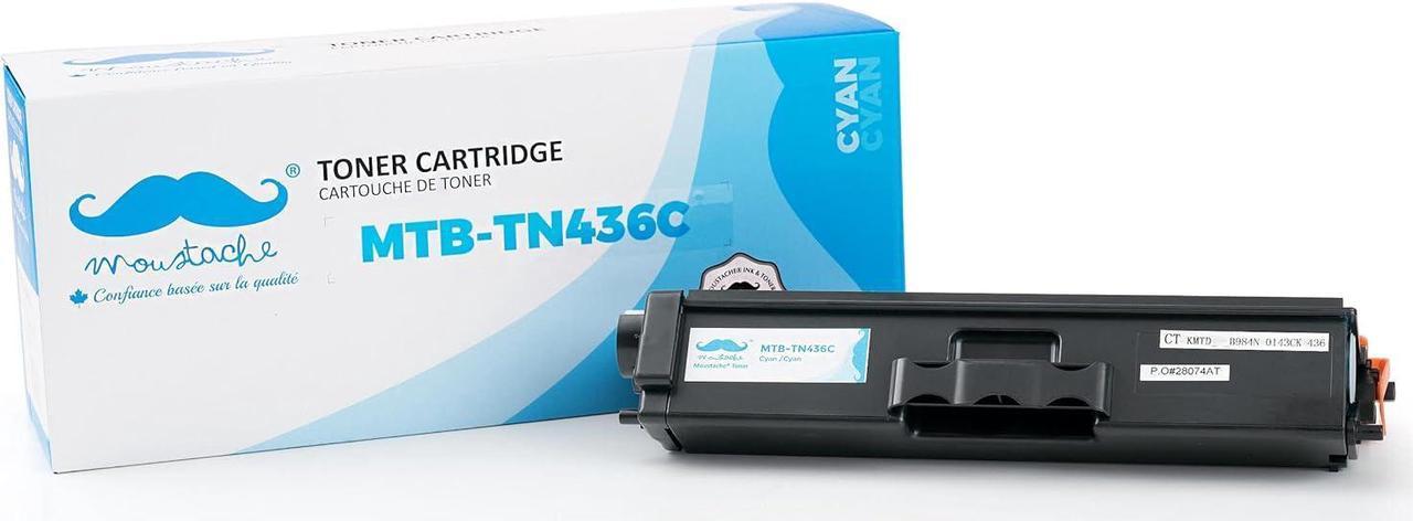 Moustache Toner Cartridge Compatible TN436C TN-436 Cyan High Yield Relacement for Brother HL-L8360CDW HL-L8360CDWT HL-L9310CDW MFC-L8900CDW MFC-L9570CDW