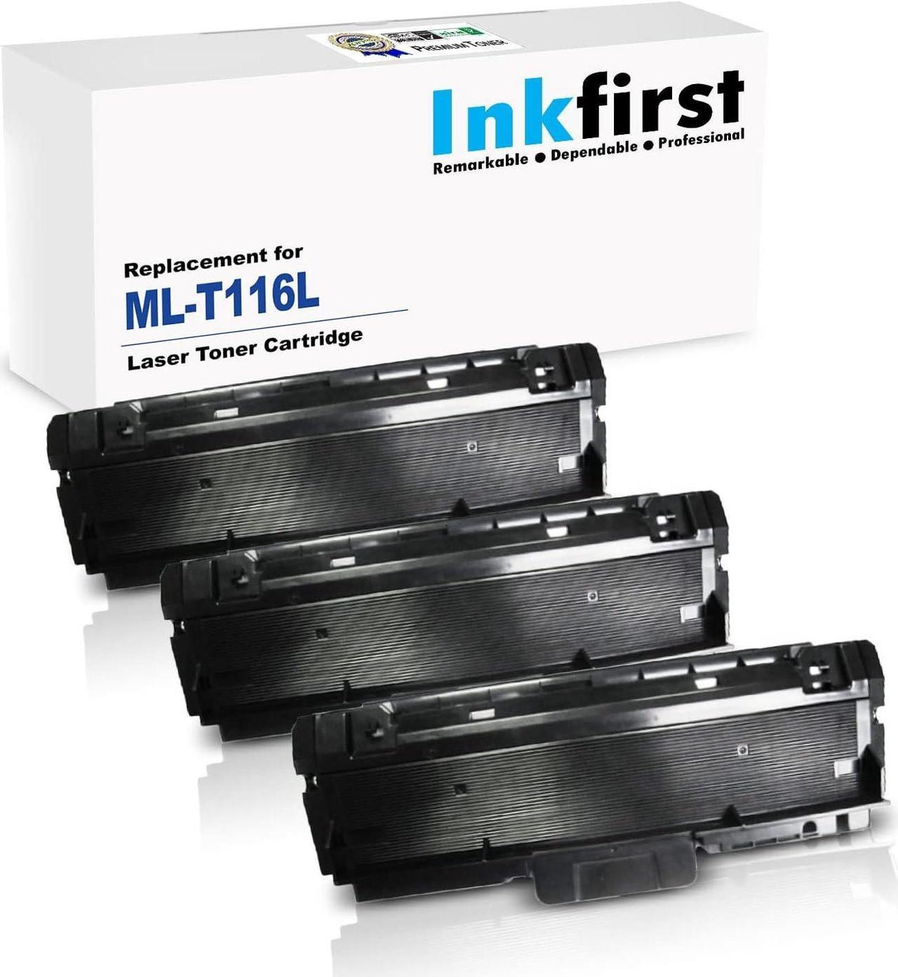 3 Inkfirst® Toner Cartridges D116L (MLT-D116L) Compatible Remanufactured for Samsung D116L Black Xpress M2675 M2675F M2675FN M2676 M2825DW M2825ND M2826 M2875 M2875FD M2875FW M2876 M2625 M2625D M2626