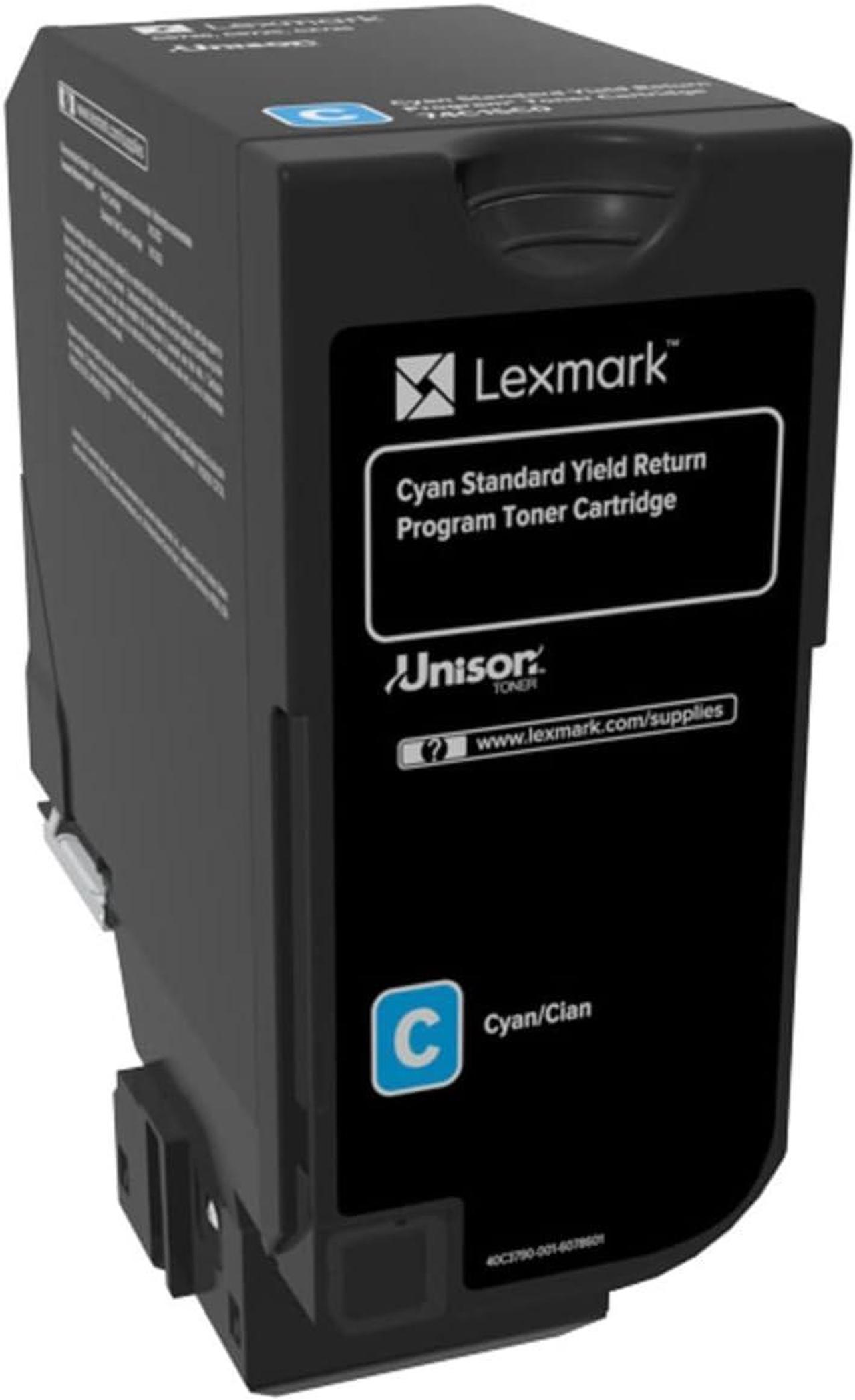 Lexmark LEX74C1SC0 Unison Original Cartridge-Cyan-EARtn Cartridge, F/CS720/5, 7000 Page Yield, CYN Toner