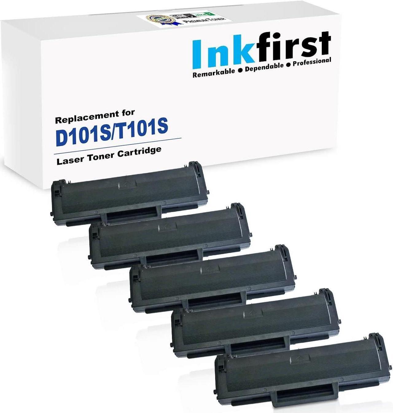 5 Inkfirst® Toner Cartridges D101S (MLT-D101S) Compatible Remanufactured for Samsung D101S Black SF-760P ML-2164 ML-2164W ML-2165W SCX-3400 SCX-3400F SCX-3405 SCX-3405FW