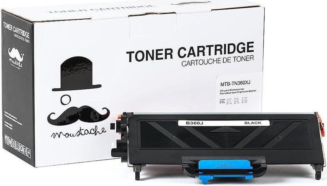 Moustache Compatible Brother TN360X TN-360X TN330 TN360 TN-330 TN-360 Black Toner Cartridge 5,200 High Yield for Brother DCP-7030/7040/7045N HL-2140/2150N/2170W MFC-7320/7340/7345DN/7345N/7440N/7840W