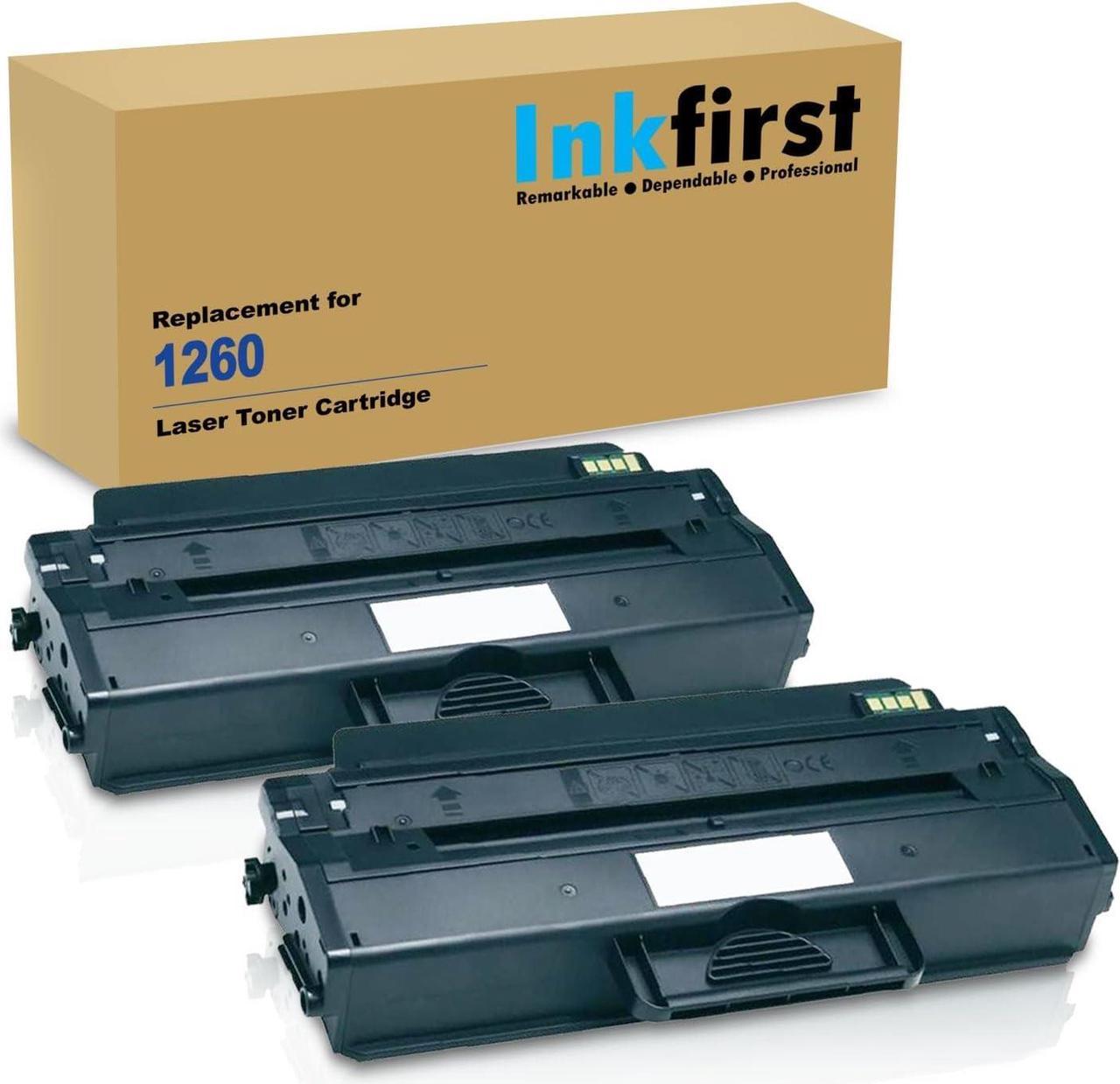 2 Inkfirst® Toner Cartridges B1260 331-7328 Compatible Remanufactured for Dell B1260 Black Dell B1260dn B1265dnf