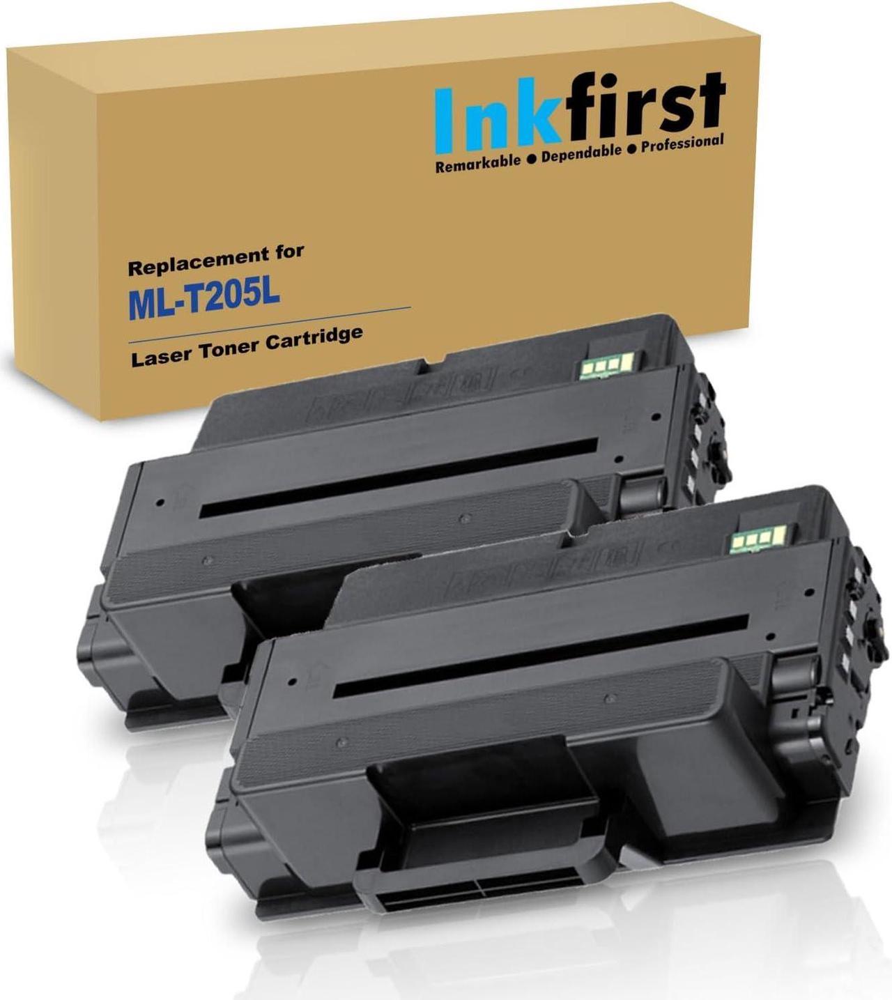 2 Inkfirst® Toner Cartridges MLT-D205L (MLTD205L) Compatible Remanufactured for Samsung D205L Black ML-3312ND ML-3712ND ML-3712DW SCX-4835FD SCX-4835FR SCX-5639FR SCX-5739FW