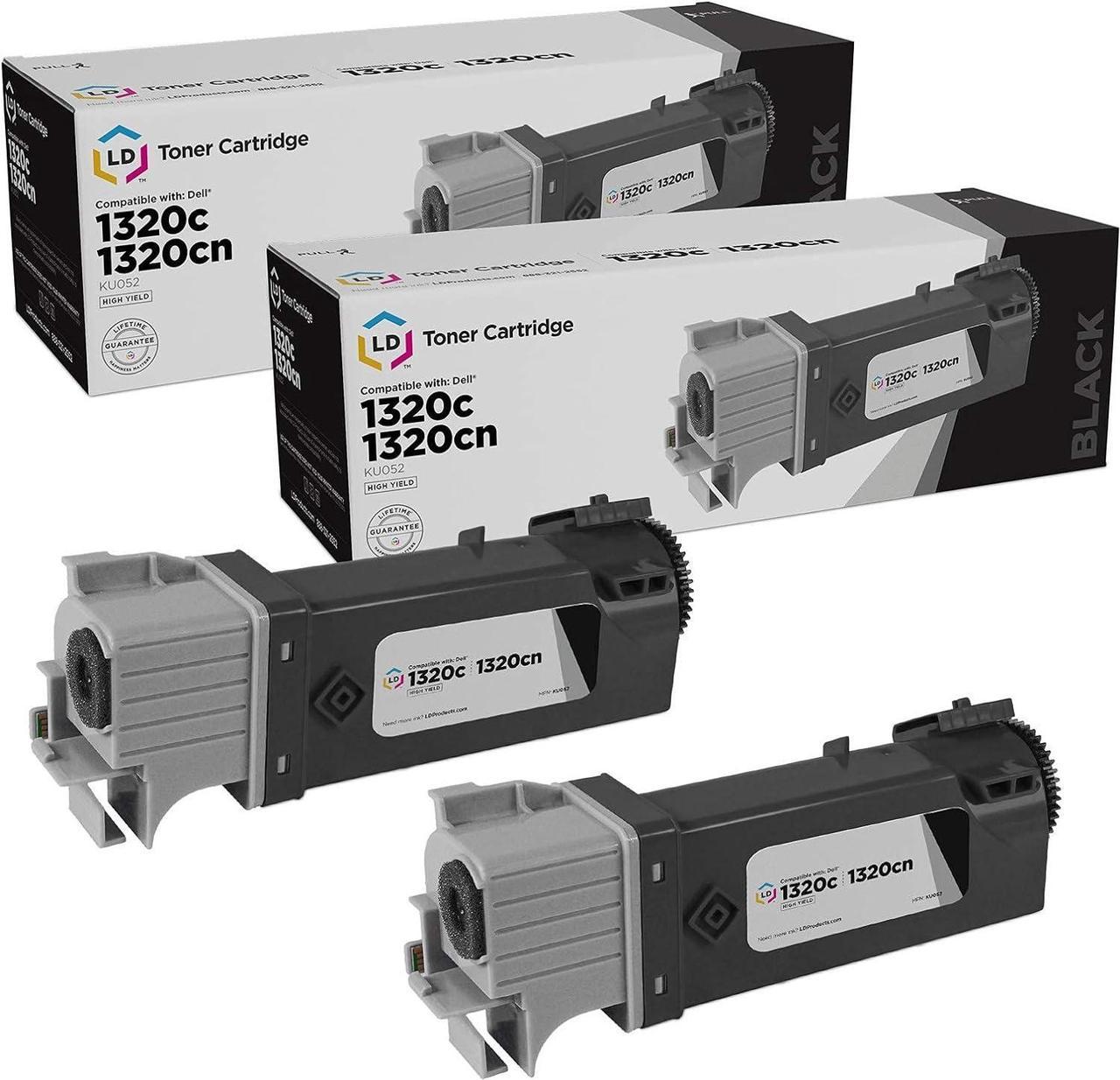 LD Compatible Dell KU052 (310-9058) Set of 2 High Yield Black Toner Cartridges for 1320/1320C Printers