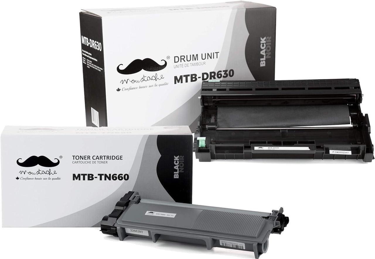 Compatible Brother TN660 Toner Cartridge & High Yield Toner, DR-630 Replacement Drum, Page Yield Up to tn660 Toner 2,600 Pages & DR-630 Drum12,000 Pages, Replenishment Cartridge