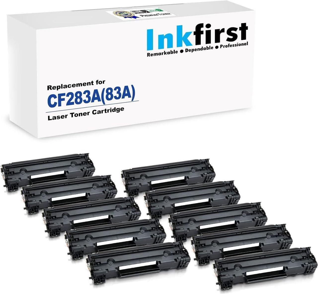 10 Inkfirst Compatible Toner Cartridges Replacement for HP CF283A 83A Laserjet Pro MFP M127fn MFP M127fw MFP M125a MFP M125rnw MFP M125nw M201dw M201n MFP M225dn MFP M225dw