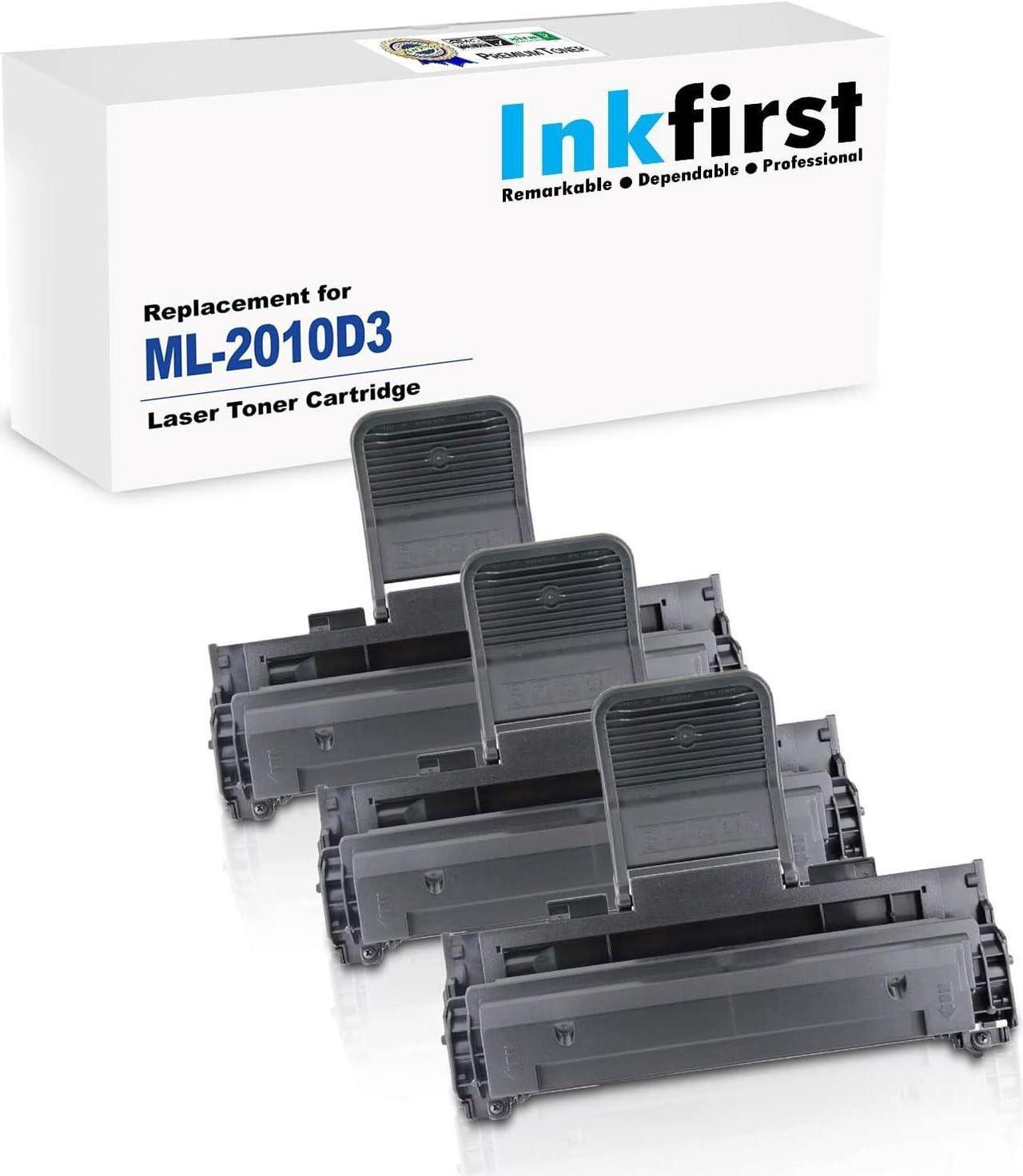 3 Inkfirst Compatible Toner Cartridges Replacement for Samsung ML2010 ML-2010 ML-2010D3 ML-2010 Black