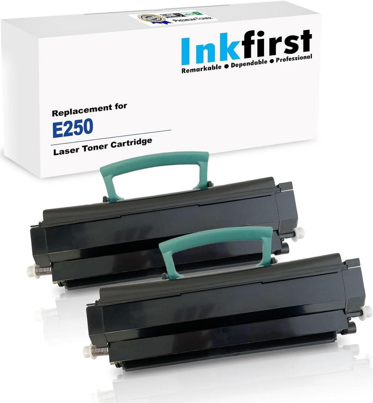 2 Inkfirst® Toner Cartridges E250 (E250A11A) Compatible Remanufactured for Lexmark E250 Black Lexmark E250 E250D E250DN E350 E350D E352 E352DN