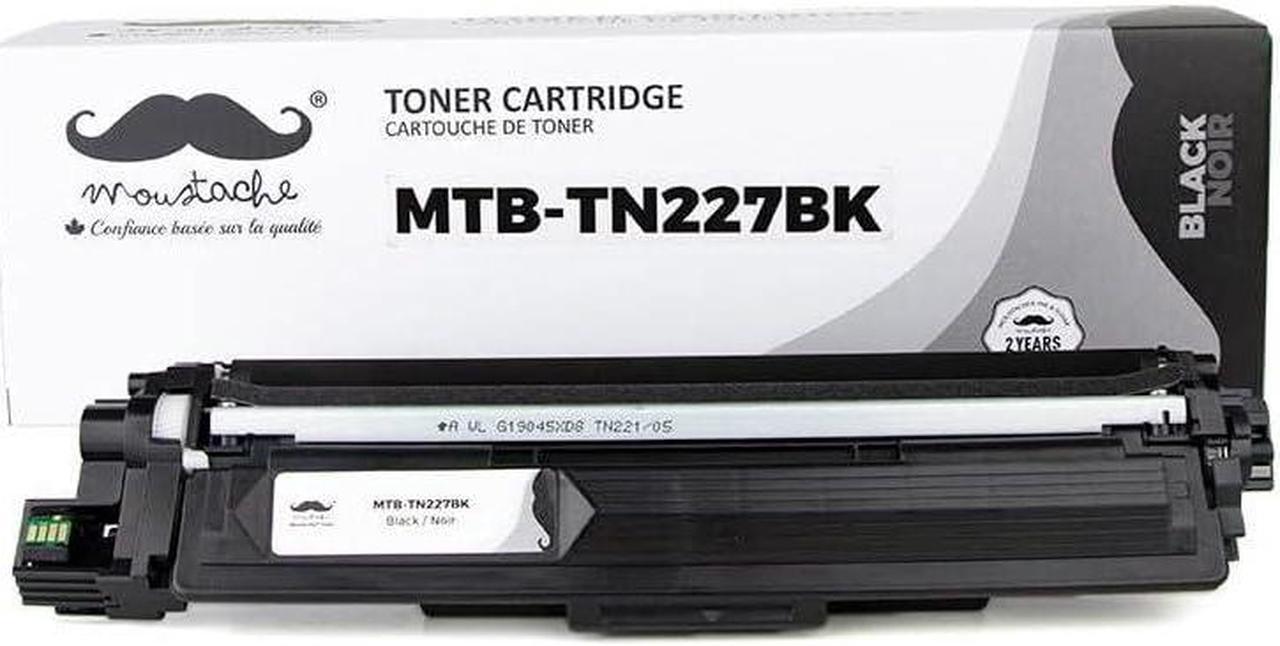 (with Chip) Moustache Compatible TN227 TN-227 (TN223 TN-223 High Yield Version) Black Premium Toner Cartridge Replacement for Brother HL-L3210CW HL-L3230CDW HL-L3270CDW MFC-L3710CW MFC-L3750CDW