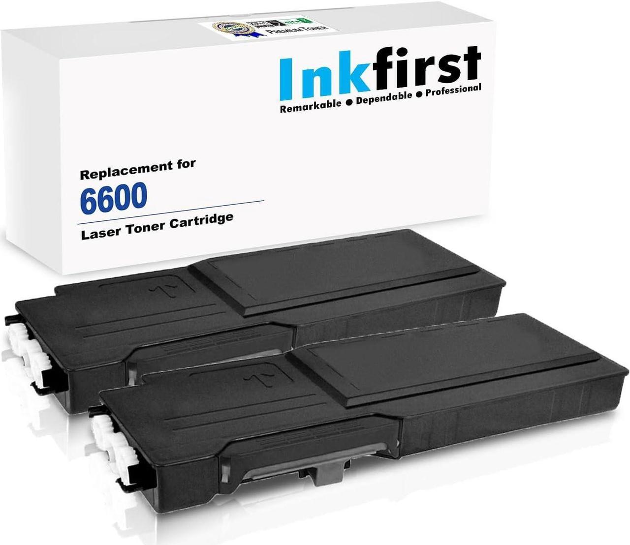 2 Inkfirst® Black Toner Cartridge 6600 BK (106R02228 / 106R2228) Compatible Remanufactured for Xerox 6600 Black WorkCentre 6605dn 6605n 6605 Phaser 6600 6600dn 6600n 6600ydn