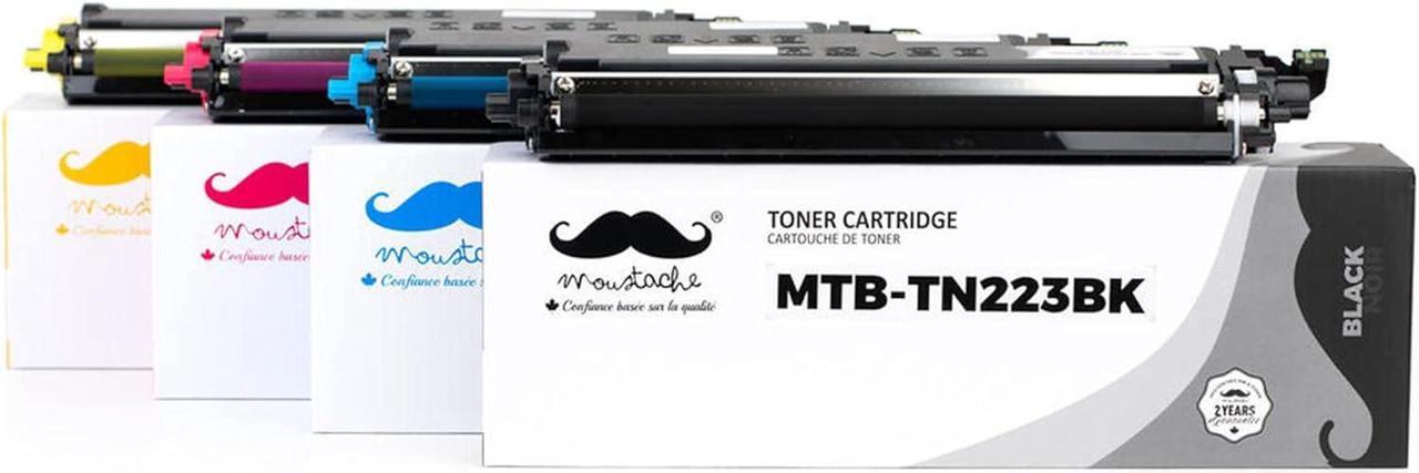 Moustache Compatible TN223 TN-223 High Yield Toner Cartridge for Brother HL-L3210CWHL-L3230CDWHL-L3270CDWHL-L3290CDW MFC-L3710CWMFC-L3750CDWMFC-L3770CDW (with chip)