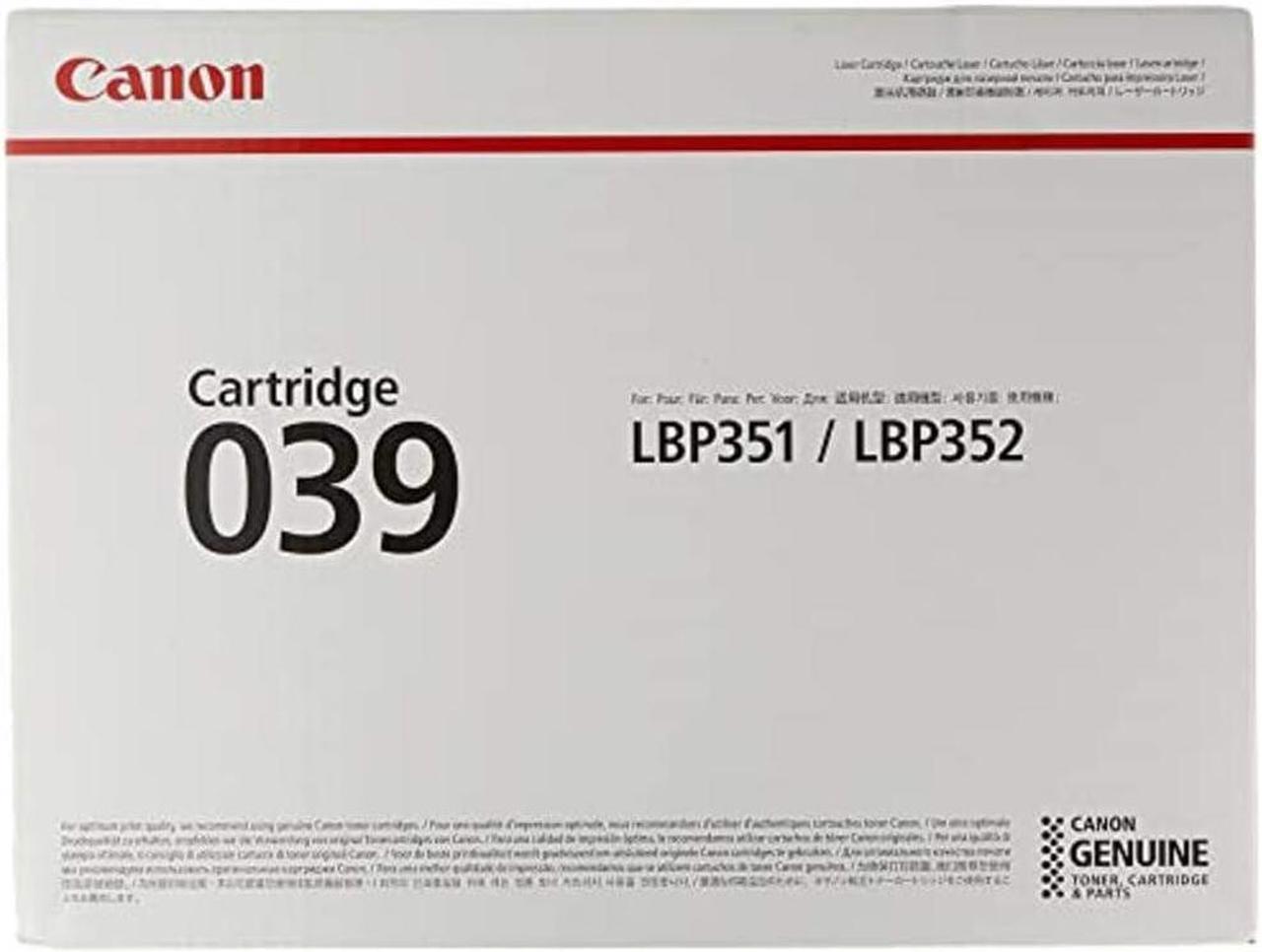 Canon Genuine Toner, Cartridge 039 Black (0287C001), 1 Pack, for Canon imageCLASS LBP352dn, LBP351dn Laser Printers