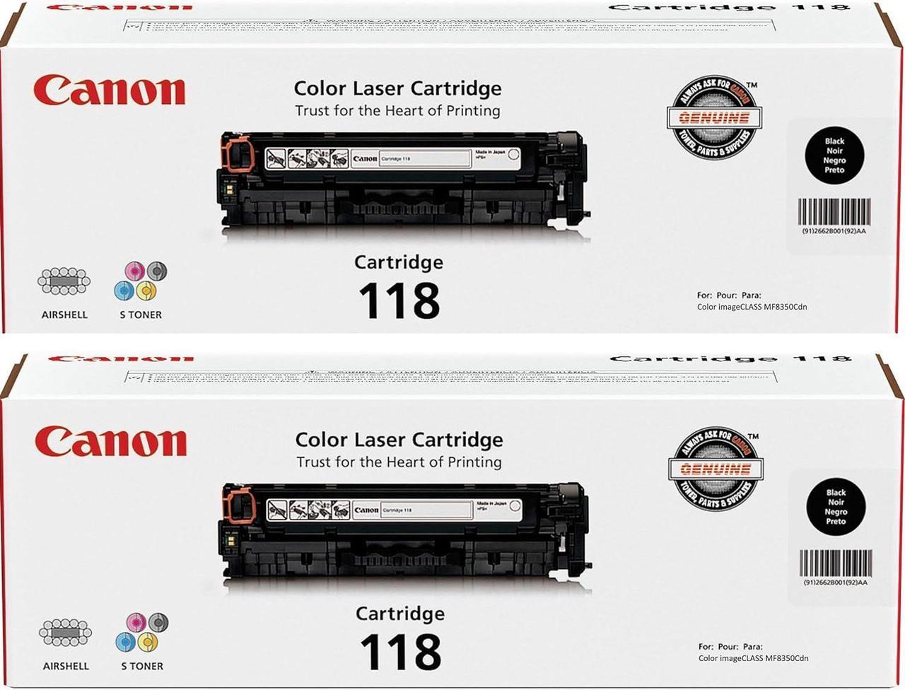 Canon 118 Black Laser Cartridge, 2-Pack for imageCLASS MF8350/MF8580