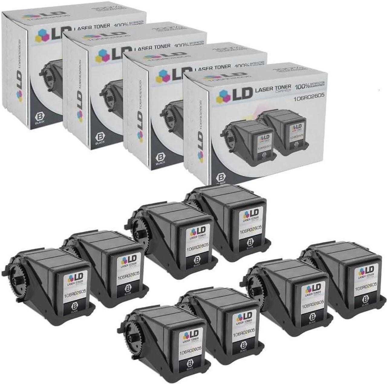 LD Compatible Toner Cartridge Replacement for Xerox Phaser 7100 106R02605 (Black, 8-Pack)