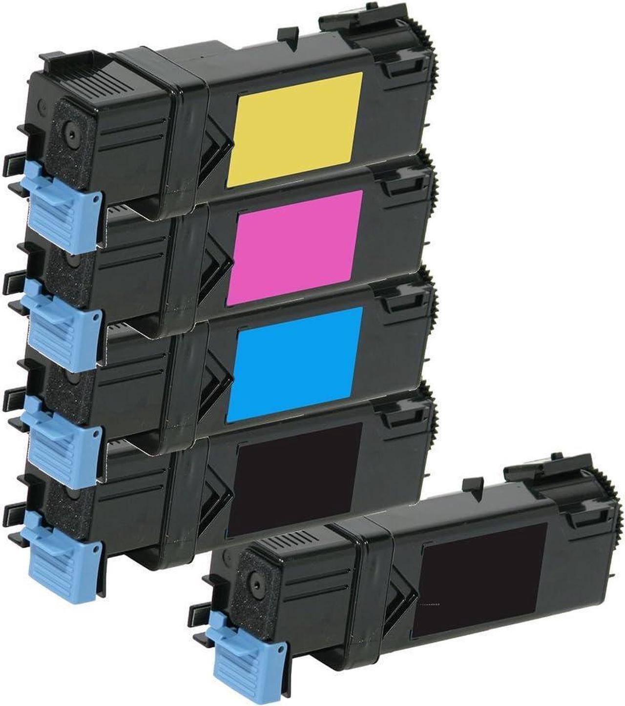 5 Inkfirst® High Yield Toner Cartridges 1320 BK, C, M, Y Compatible Remanufactured for Dell 1320 Black, Cyan, Magenta, Yellow (1 Set + 1 Black)