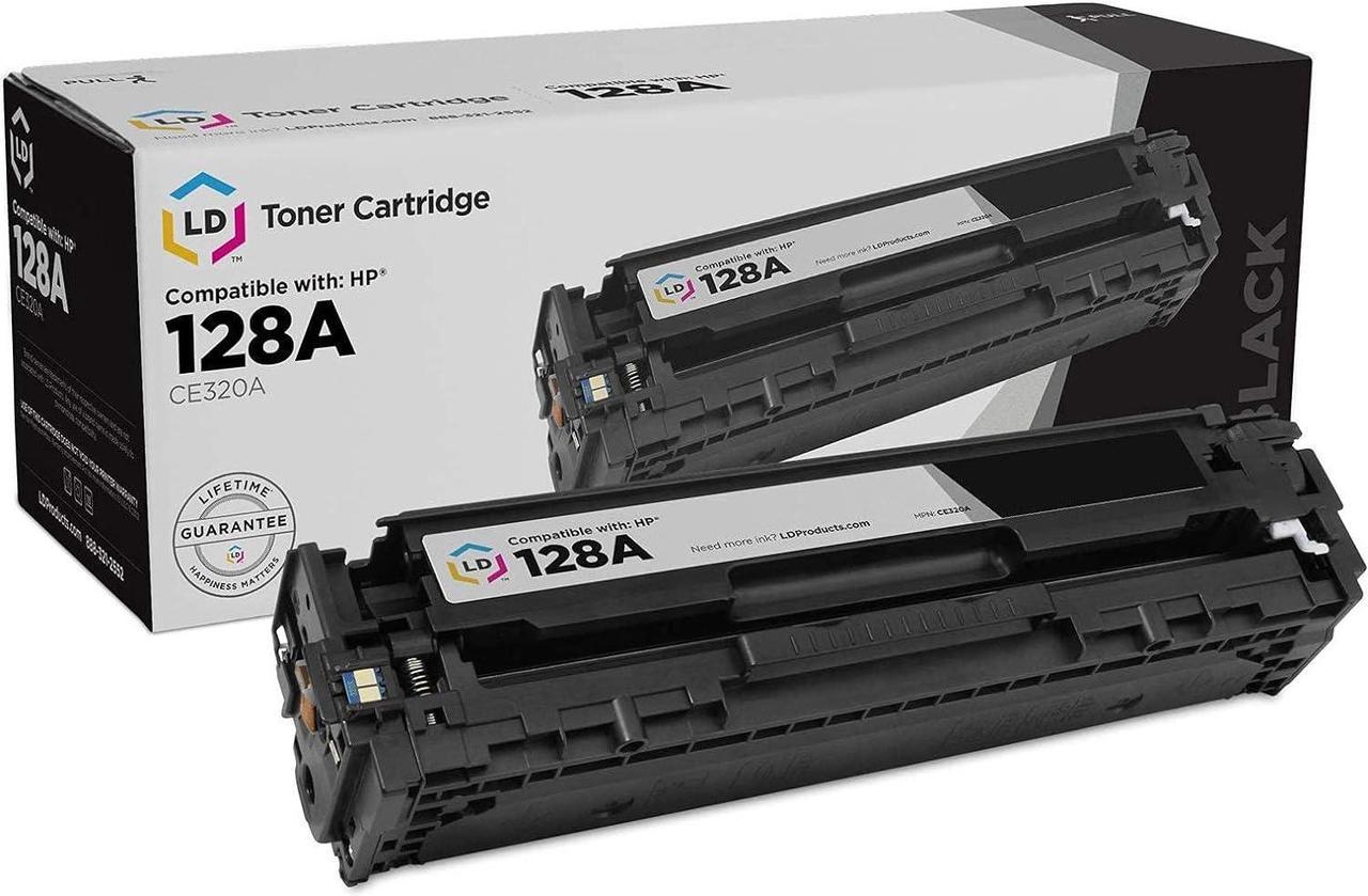 LD Remanufactured Toner Cartridge Replacement for HP 128A CE320A (Black)