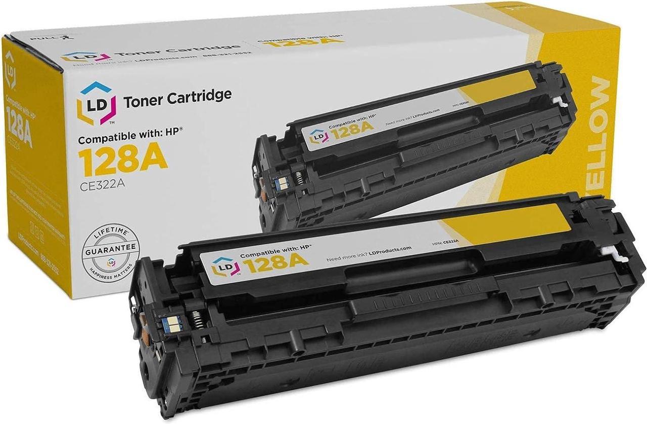 LD Remanufactured Toner Cartridge Replacement for HP 128A CE322A (Yellow)