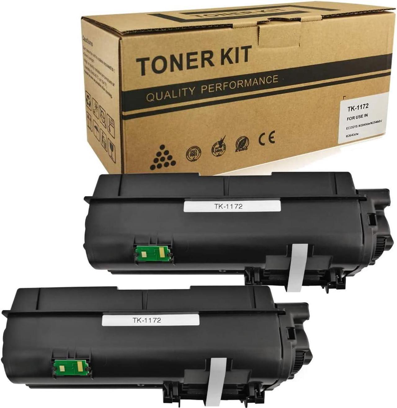 Compatible Toner Cartridges TK1172 TK-1172 2 Black 7200 Pages VICTORSTAR for Kyocera ECOSYS M2040 M2040dn M2540 M2540dn M2540dw M2640 M2640idw Laser Printers