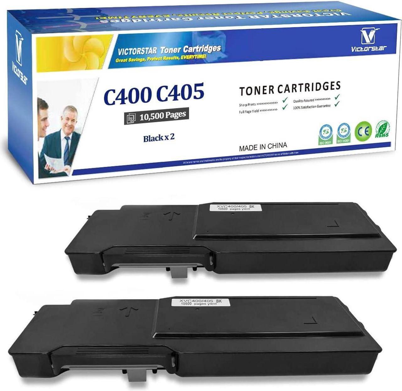 Remanufactured Toner Cartridges C400 C405 2 Black Extra High Yield 10500 Pages for Xerox C400 C400n C400dn C405 C405n C405dn MFP Laser Printers VICTORSTAR