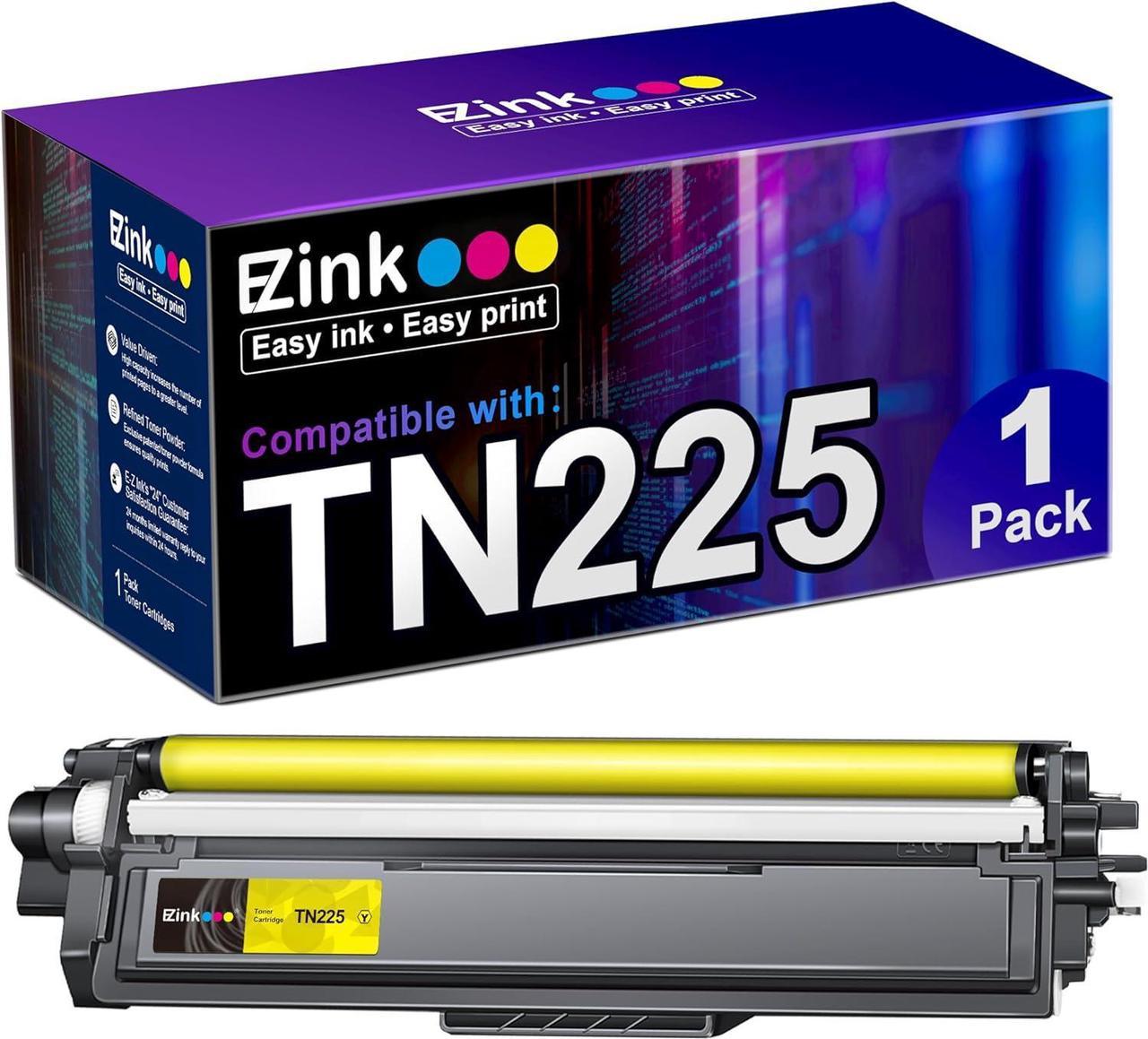 E-Z Ink (TM Compatible Toner Cartridge Replacement for Brother TN225 Yellow to Use with MFC-9130CW HL-3170CDW HL-3140CW HL-3180CDW MFC-9330CDW MFC-9340CDW HL-3180CDW DCP-9020CDN (Yellow, 1 Pack)