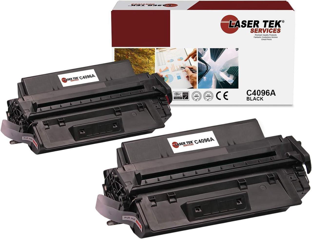 Laser Tek Services Compatible Toner Cartridge Replacement for HP 96A C4096A Works with HP Laserjet 2000 2100 2100M 2100SE 2200 Printers (Black, 2 Pack) - 5,000 Pages