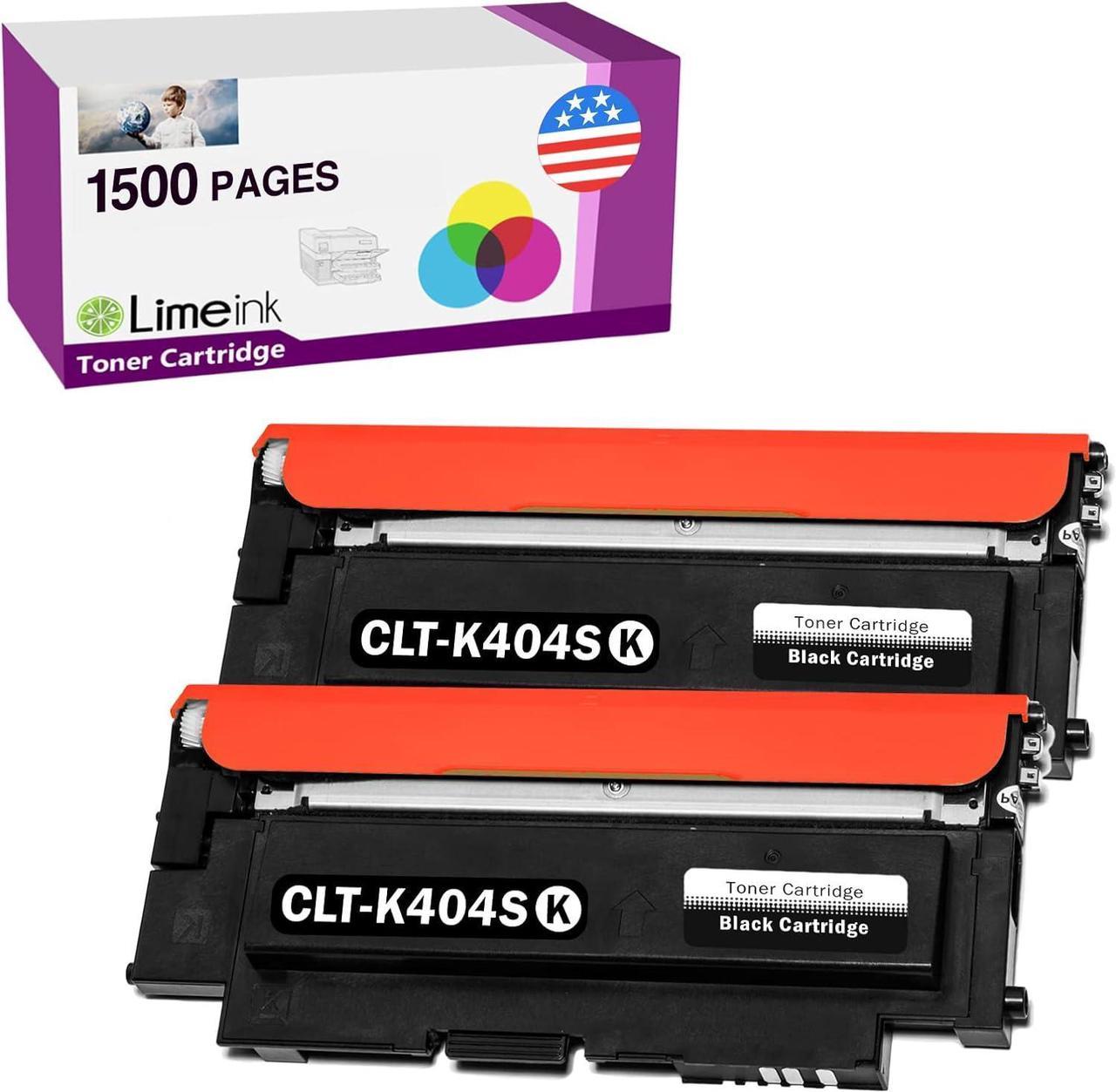 Limeink 2 Compatible Toner Cartridges Replacement for Samsung K404S 404 404s Black Toner for Samsung CLT K404S C430W Xpress c480fw Toner Cartridges Printer