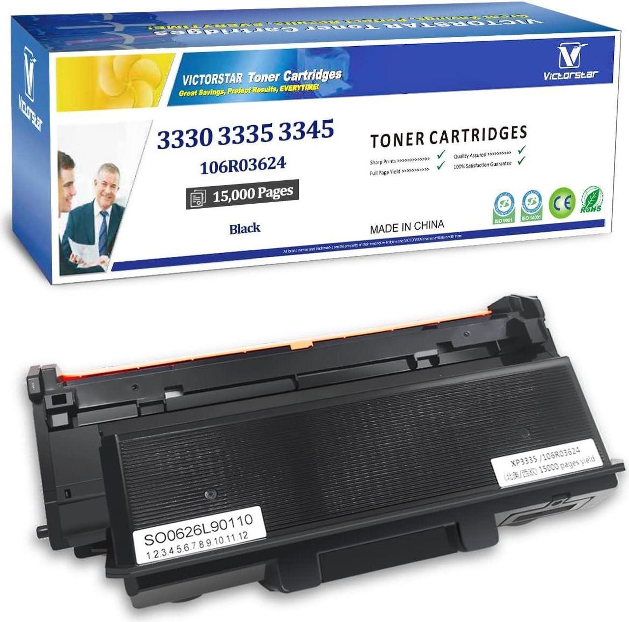 VICTORSTAR Remanufactured Toner Cartridge 3330 3335 3345 Extra High Capacity 15000 Pages Black for Xerox Phaser 3330 3330dni Xerox WorkCentre 3335 3335dni 3345 3345dni Laser Printers