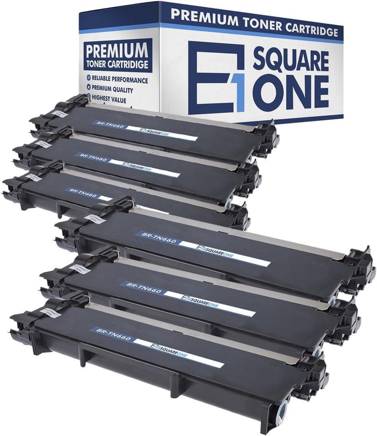 eSquareOne Compatible High Yield Toner Cartridge Replacement for Brother TN660 TN630 (Black, 6-Pack)