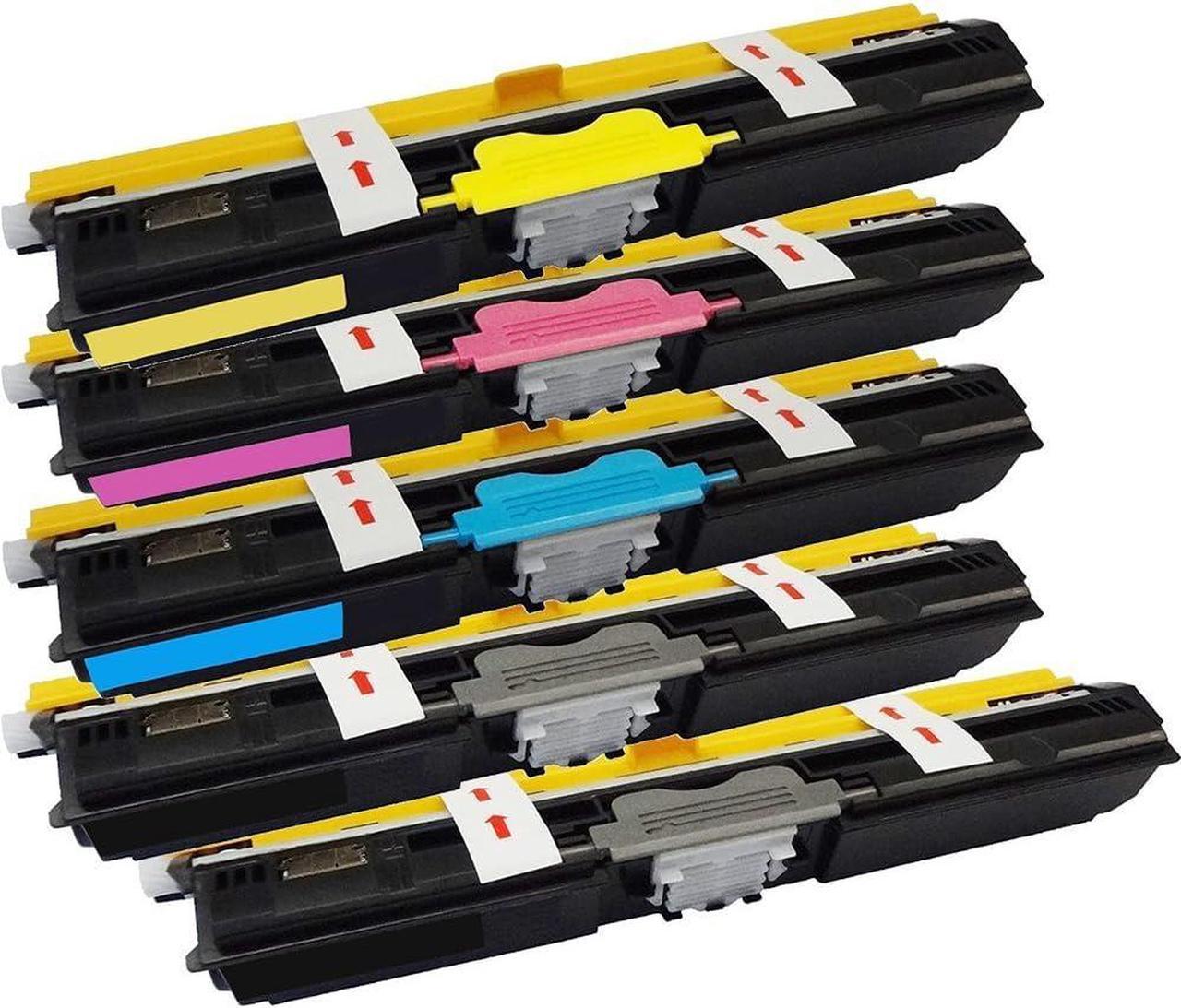 5 Inkfirst® High Yield Toner Cartridges C110BK, C110C, C110M, C110Y Compatible Remanufactured for Okidata C110 Black, Cyan, Magenta, Yellow (1 Set + 1 Black) C130 C130N MC160 MFP C110