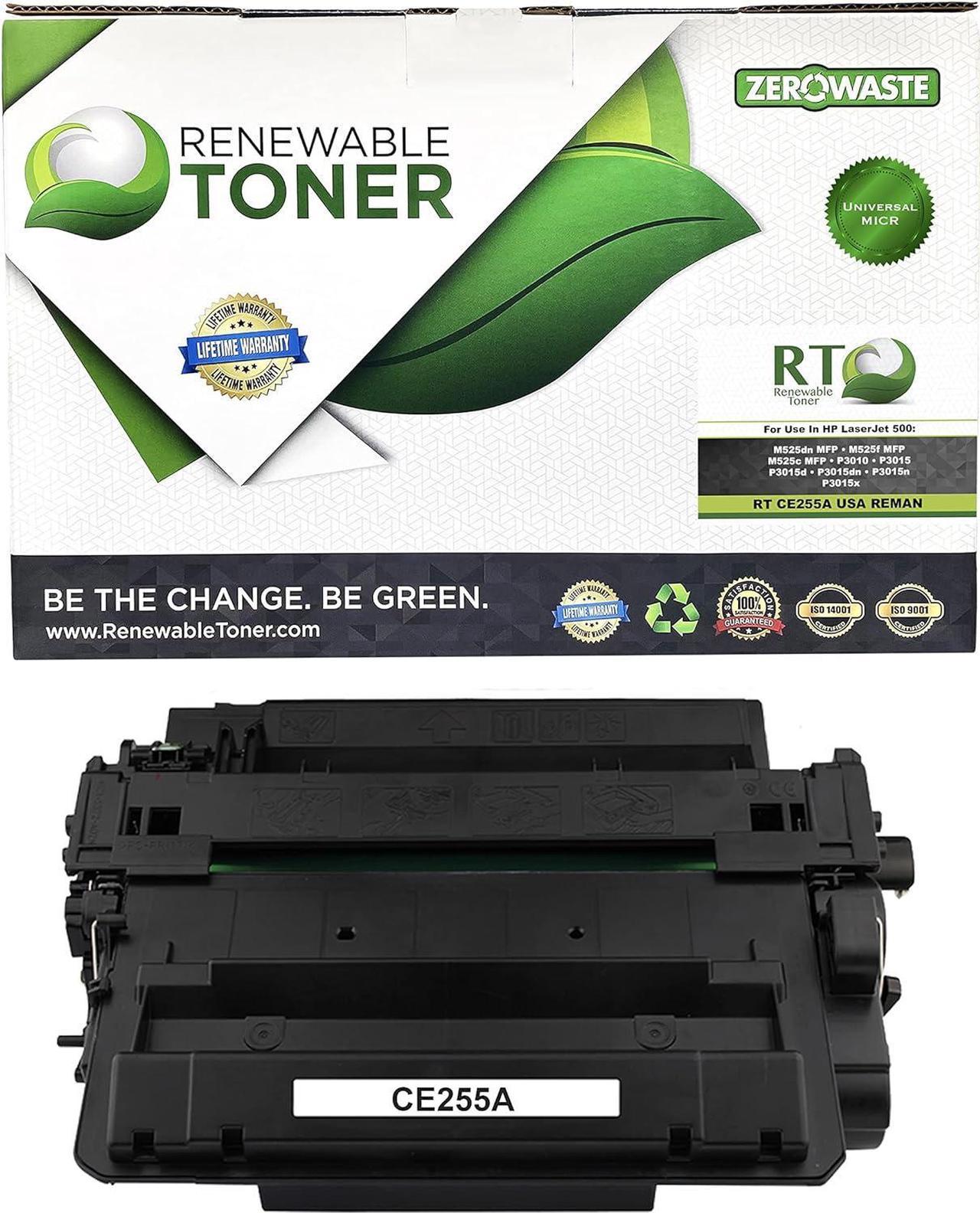 RT CE255A 55A OEM Modified MICR Toner Cartridge 6K Yield in Retail Box for Laserjet P3010 P3015 P3016 Series