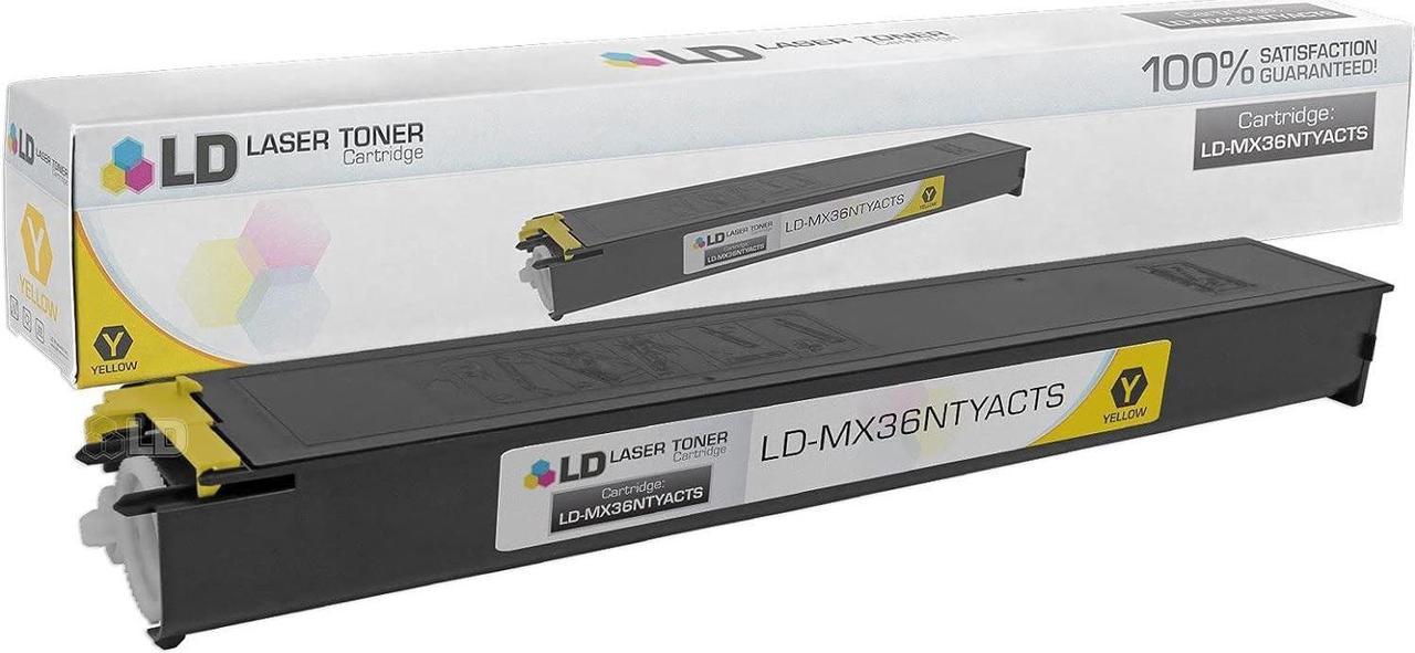 LD Compatible Toner Cartridge Replacement for Sharp MX-36NTYA (Yellow)