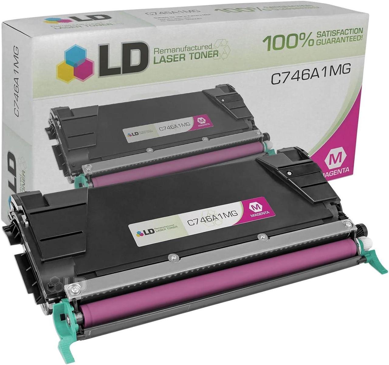 LD Remanufactured Toner Cartridge Replacement for Lexmark C746A1MG (Magenta)