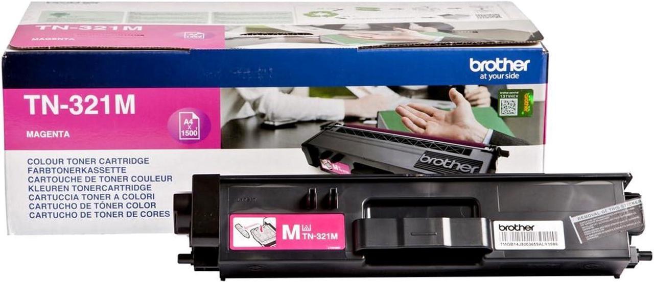 Brother TN-321M Toner Cartridge, Magenta, Single Pack, Standard Yield, Includes 1 x Toner Cartridge, Brother Genuine Supplies