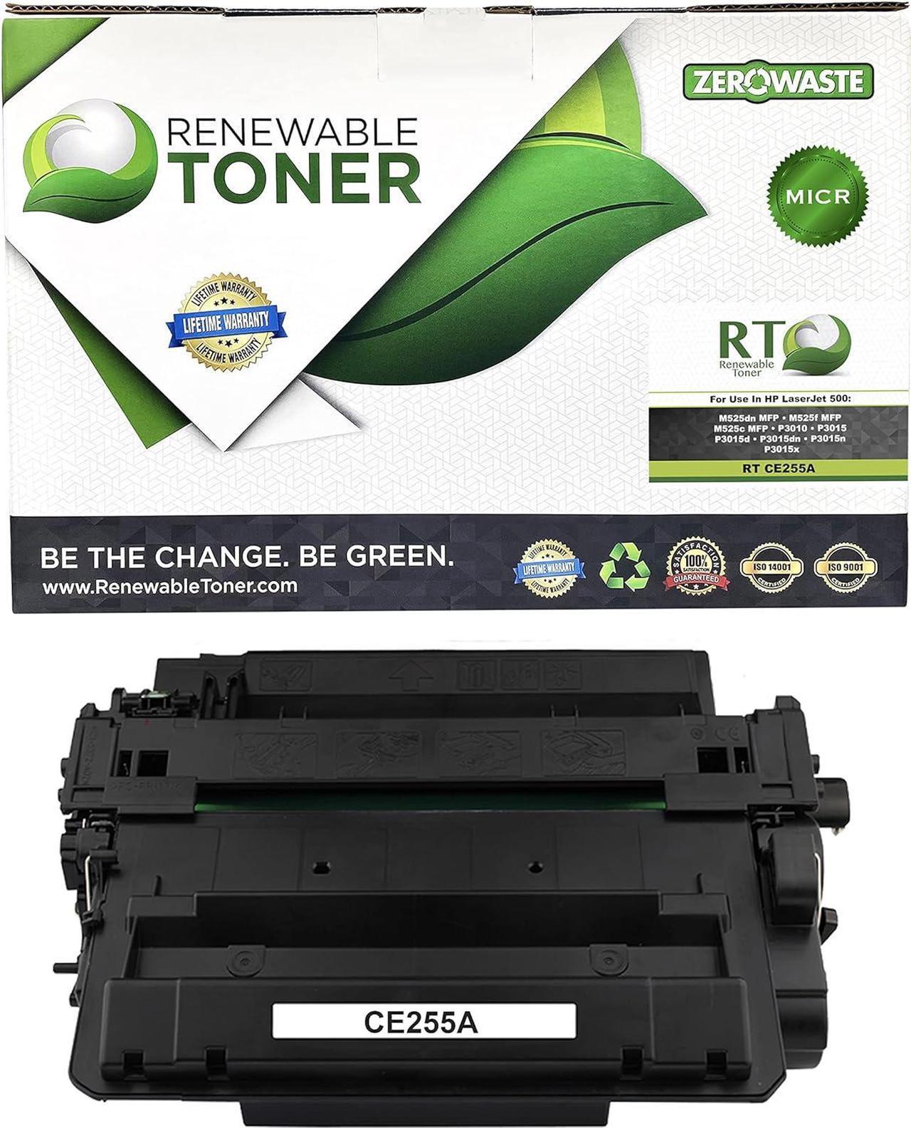 Renewable Toner CE255A 55A MICR Toner Cartridge for Check Printing on Laser Enterprise P3010 P3015 P3016 Series Printers