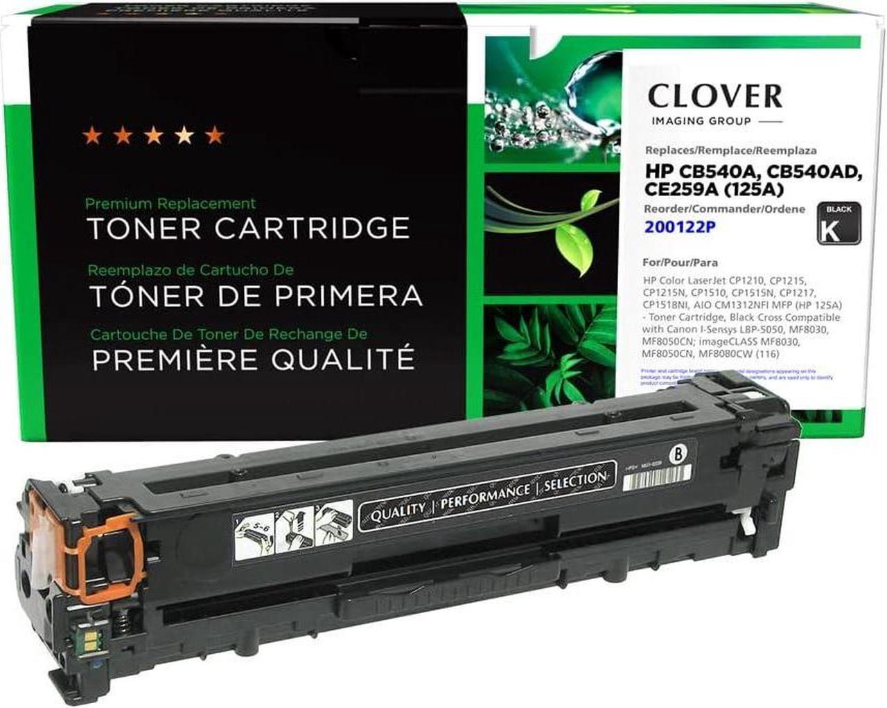 Clover Remanufactured Toner Cartridge for HP 125A CB540A | Black