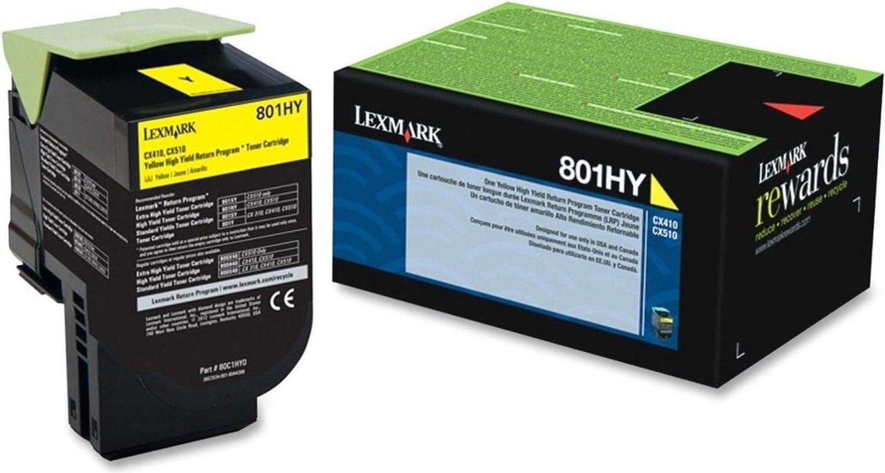 Lexmark OEM Toner 80C1HY0 (YELLOW) (1 Each) (80C1HY0) - [Electronics]