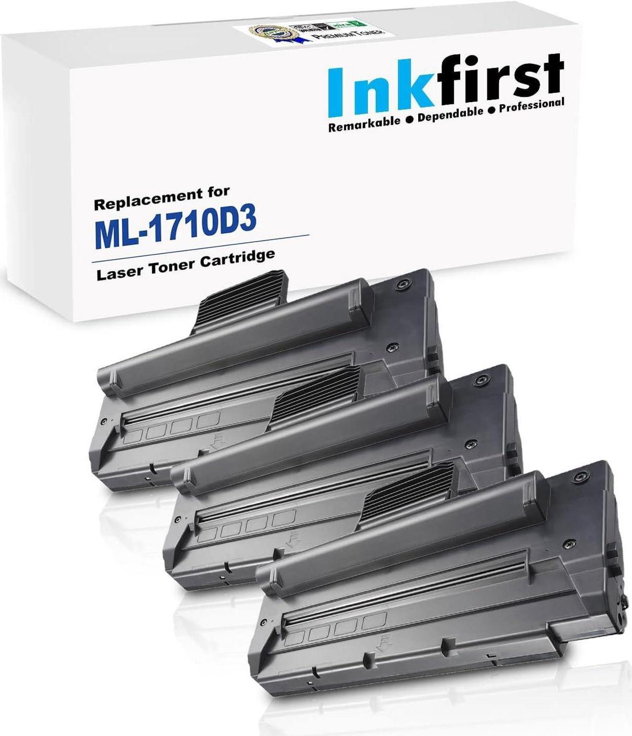 3 Inkfirst® Toner Cartridges ML-1710D3 (ML1710D3) Compatible Remanufactured for Samsung ML-1710 ML1710 Black ML-1740 ML-1750 ML-1755 ML-1500 ML-1510 ML-1510B ML-1710 ML-1710B ML-1710D ML-1710P