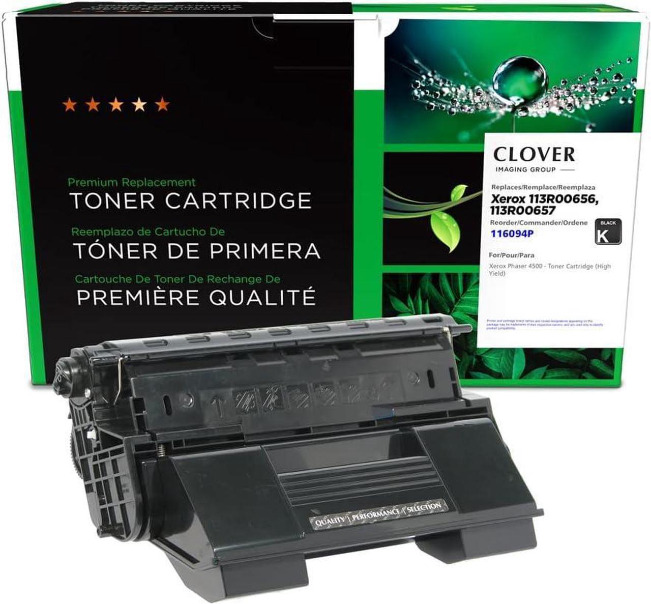 Clover Remanufactured Toner Cartridge Replacement for Xerox 113R00656/113R00657 | Black | High Yield