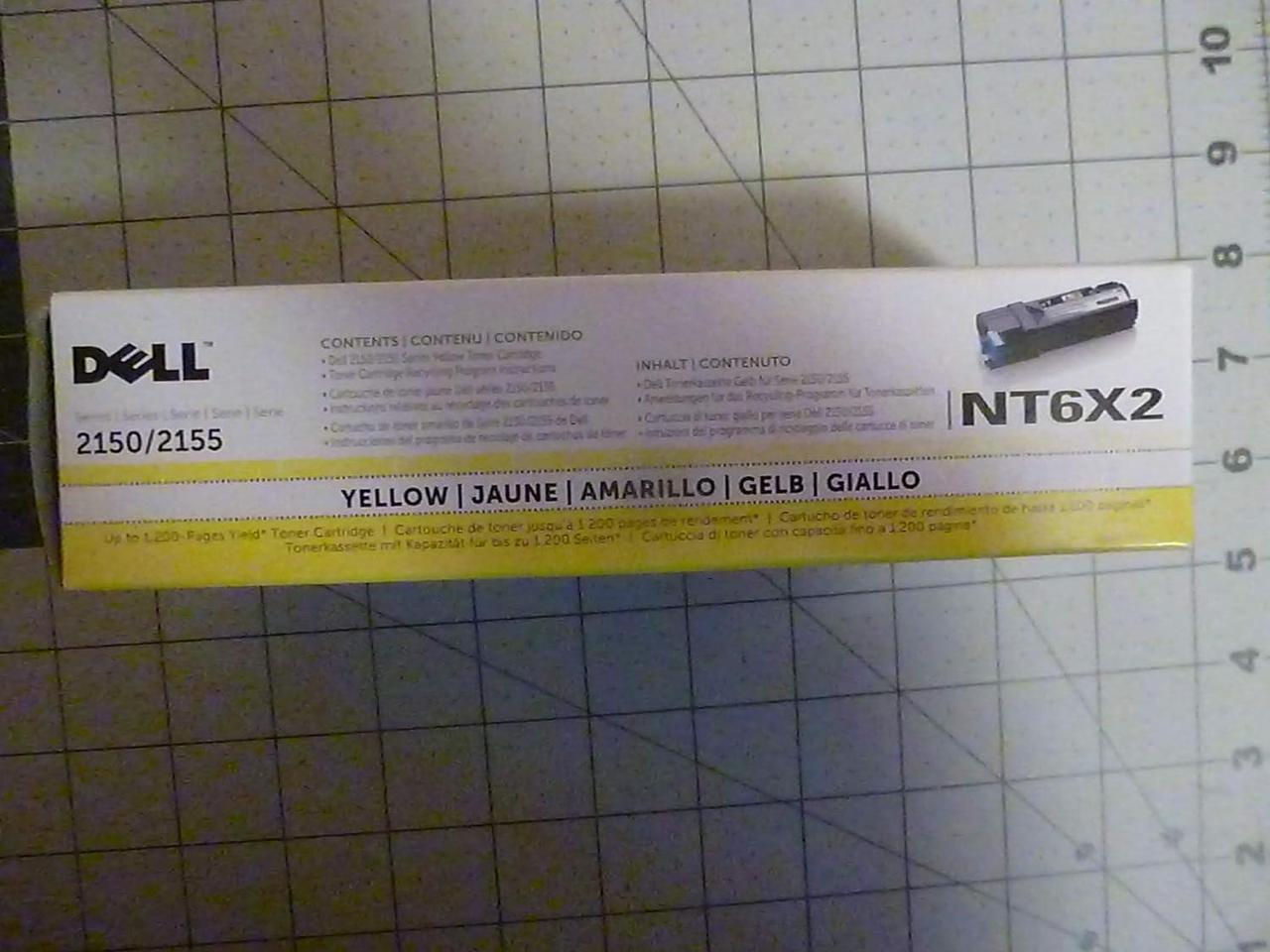 Dell NT6X2 2150 2155 Yellow Toner Cartridge (Yellow) in Retail Packaging