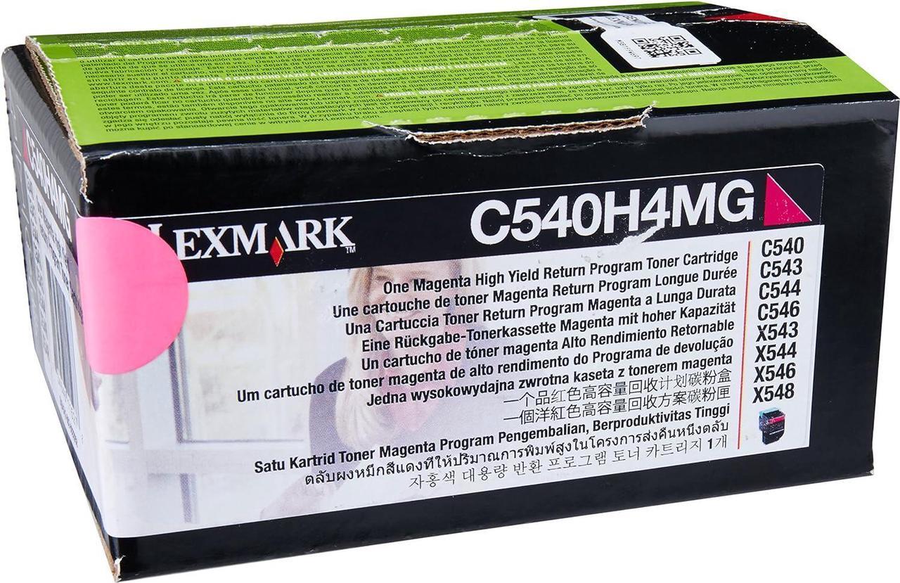 Lexmark High Yield Magenta Return Program Toner Cartridge for US Government, 2000 Yield (C540H4MG)