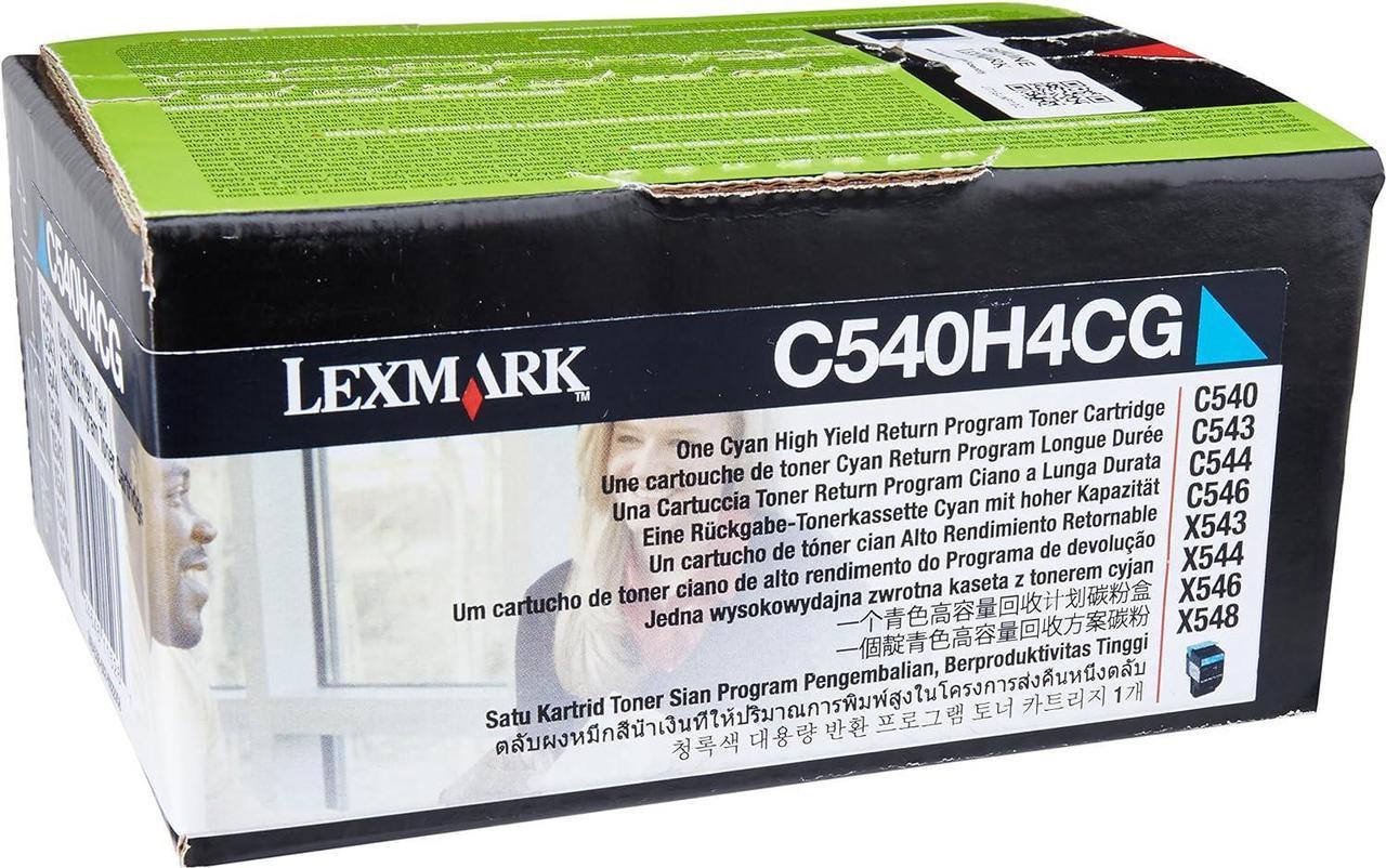 Lexmark C540H4CG Cyan High Yield Toner Cartridge for Select Lexmark Printers