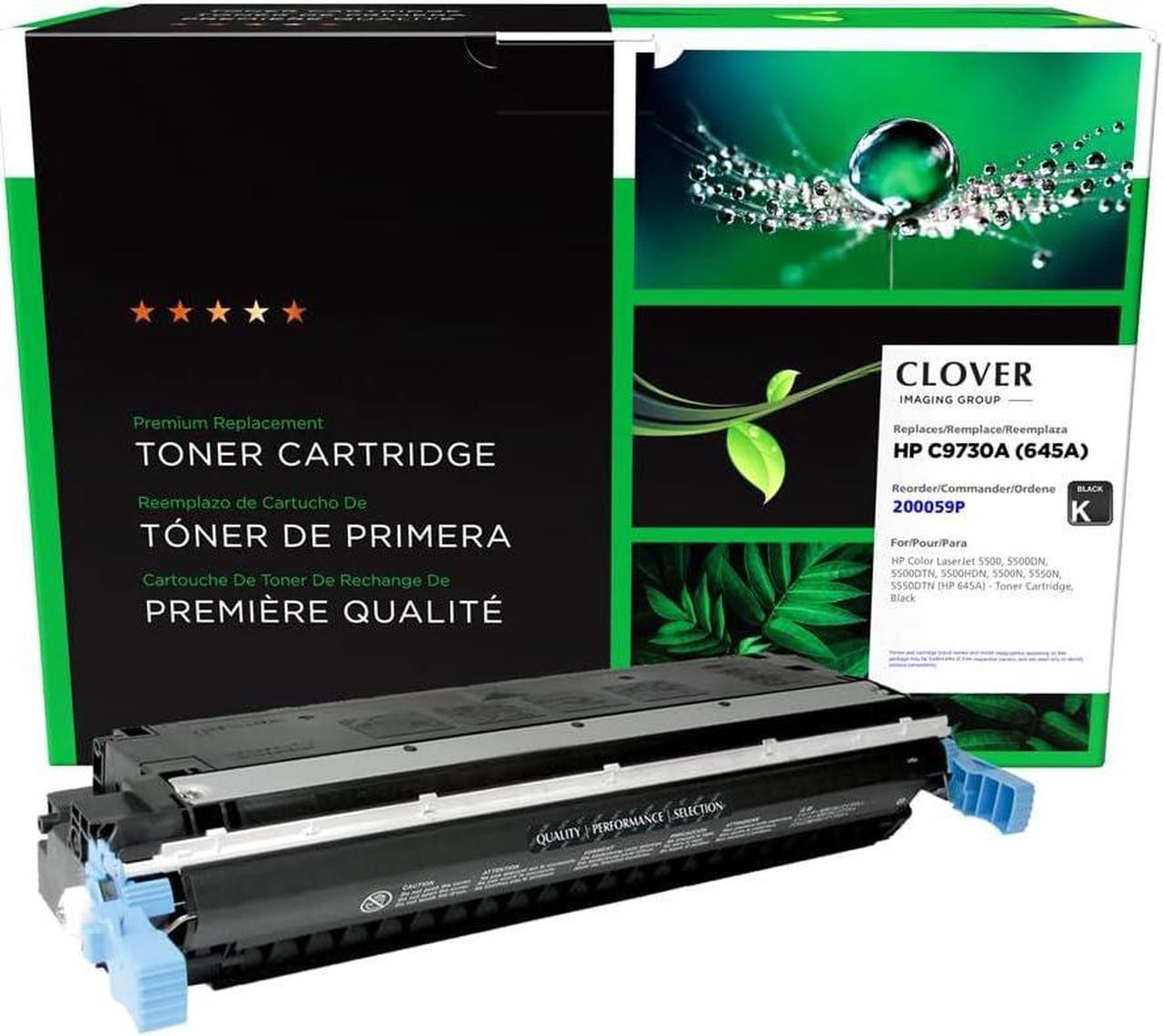 Clover Remanufactured Toner Cartridge for HP 645A C9730A | Black