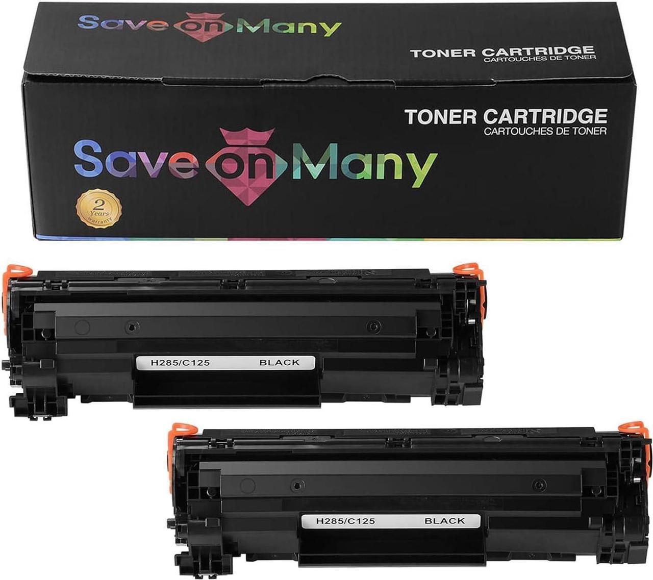 Save on Many Compatible 85A CE285A Toner Cartridge 85A 285A Black for HP Pro M1210 MFP, M1212nf MFP, M1214nfh MFP, M1217nfw MFP, P1100, P1102, P1109w, M1132, P1100, P1102W, 1600 High Yield (2 Pack)